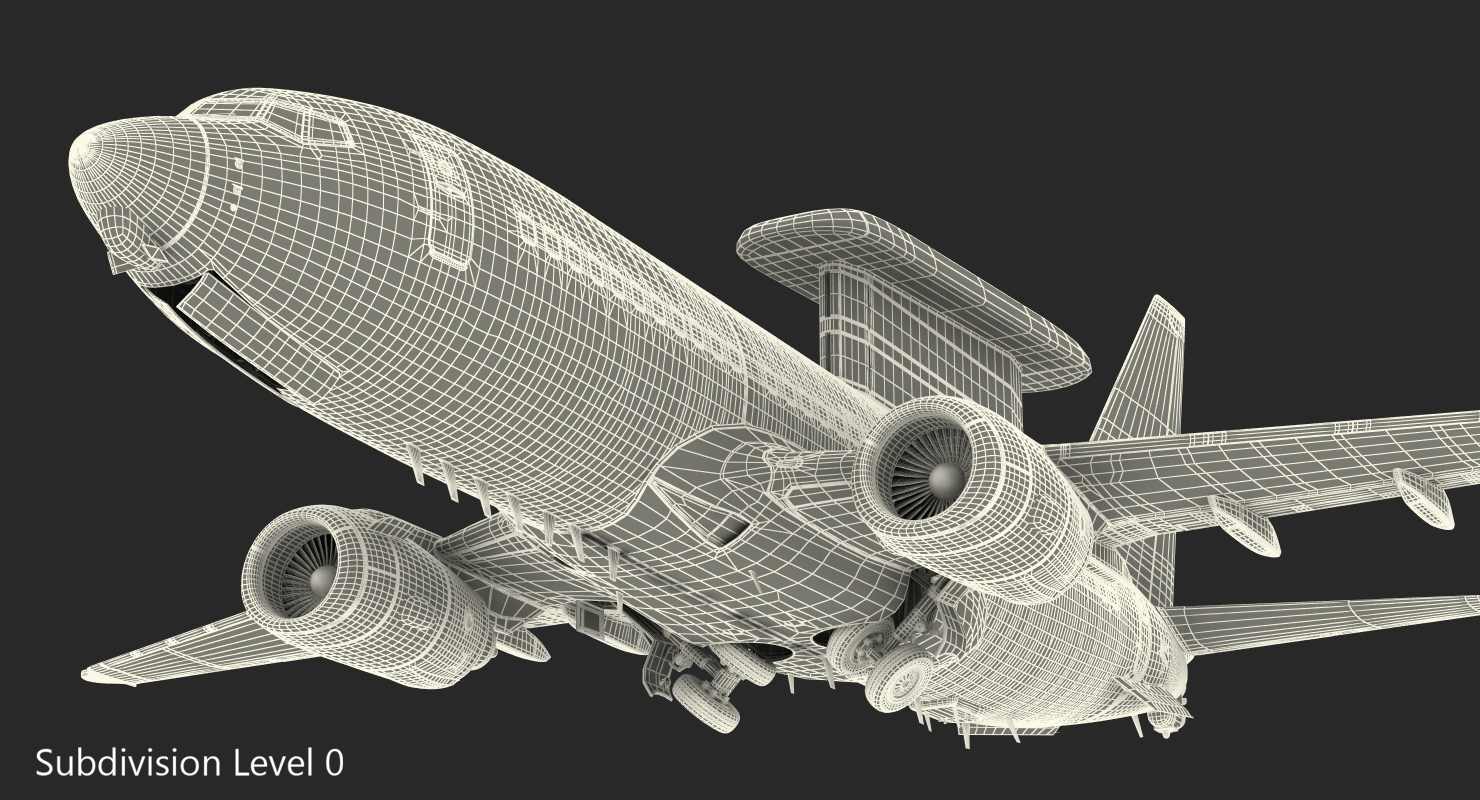 Boeing 737 Wedgetail Royal Australian Air Force Rigged 3D model