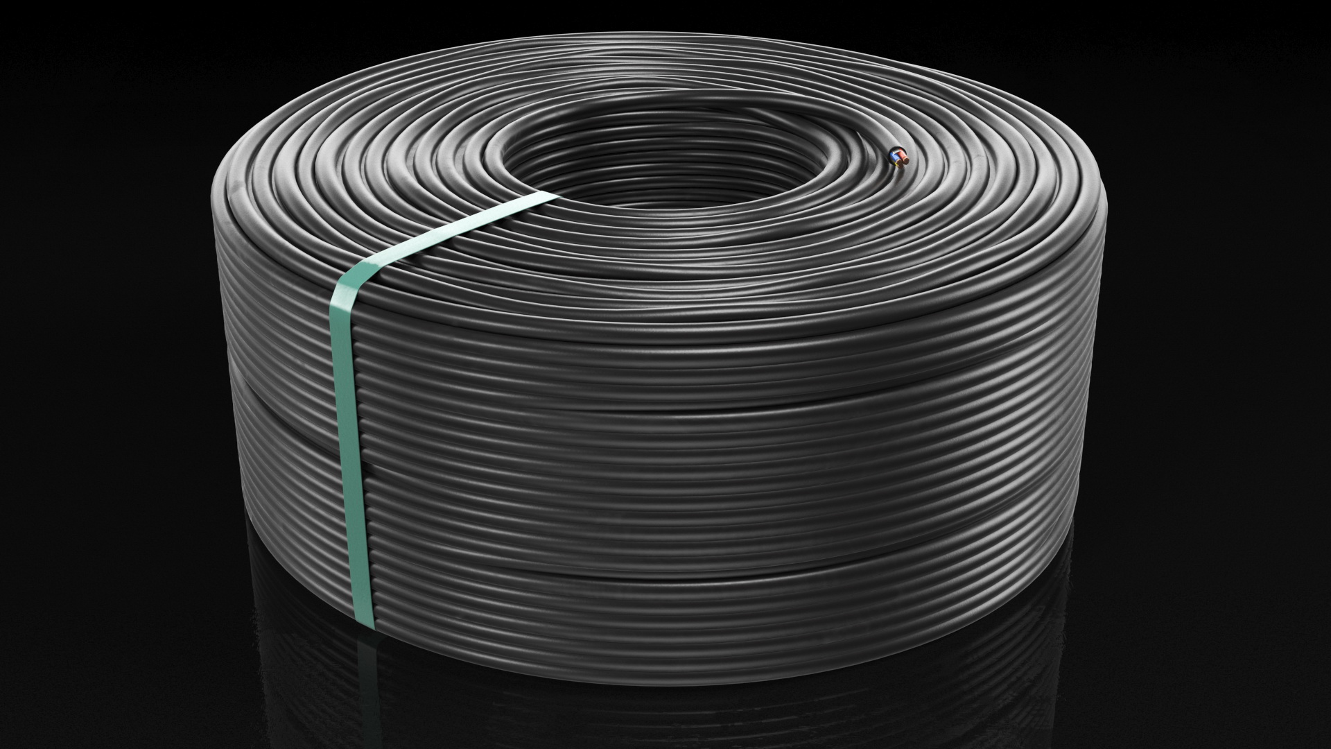 3D Coil Black Cable