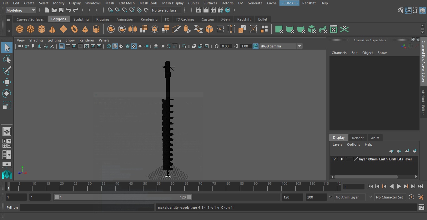 3D 80mm Earth Drill Bits