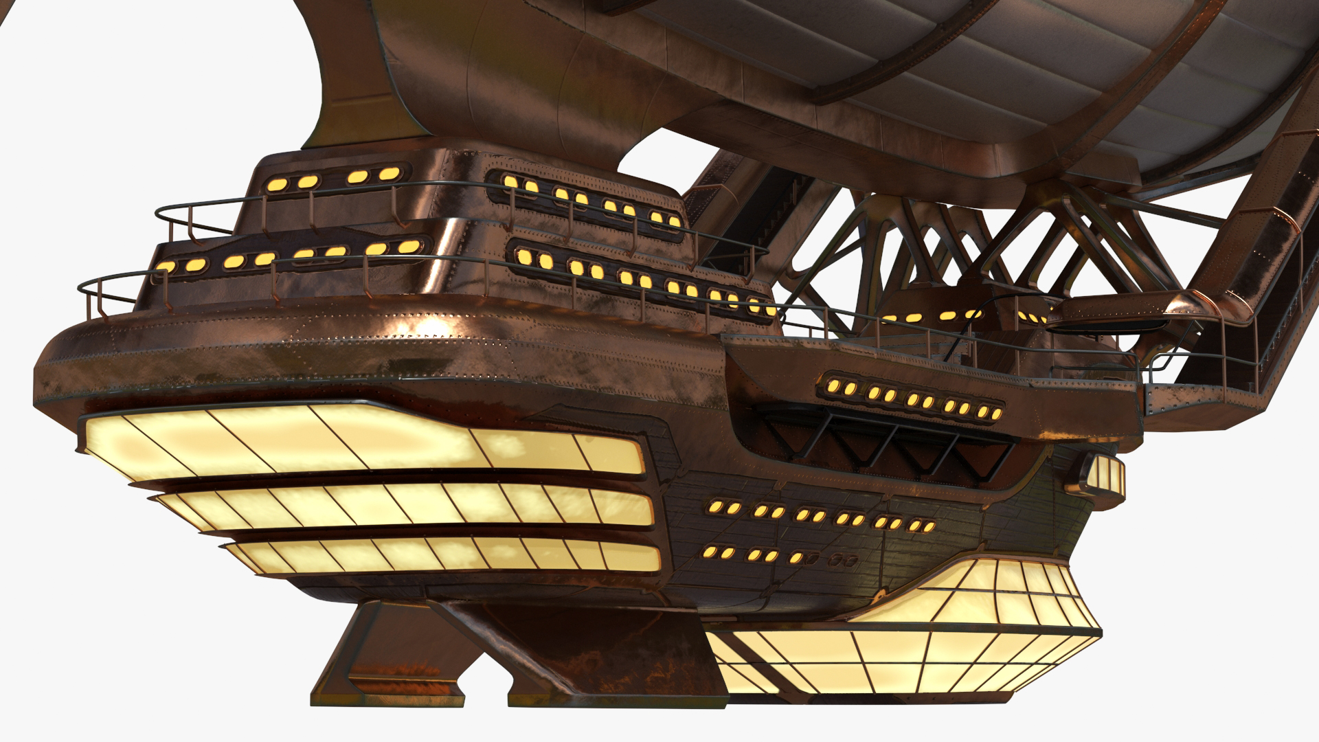 3D Steampunk Airship Fantasy Craft