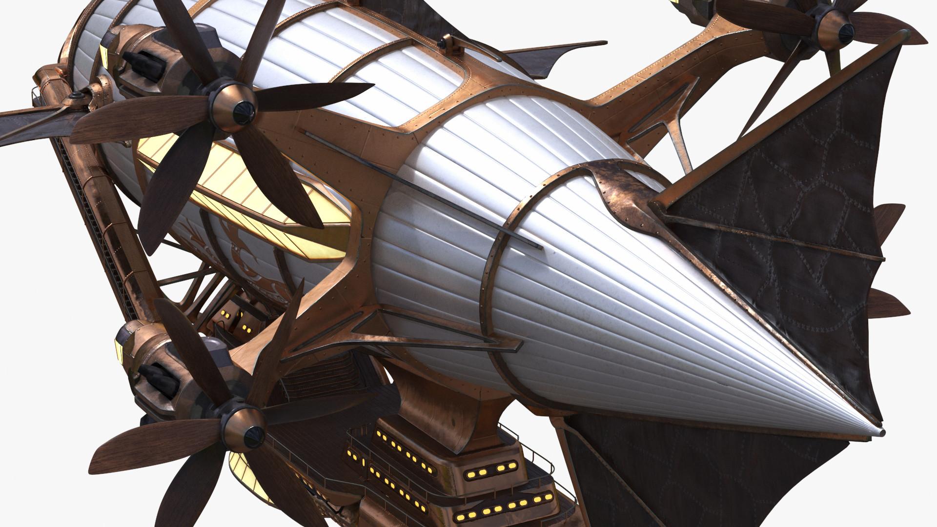 3D Steampunk Airship Fantasy Craft