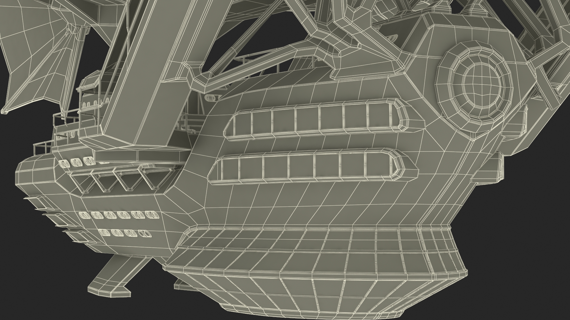 3D Steampunk Airship Fantasy Craft