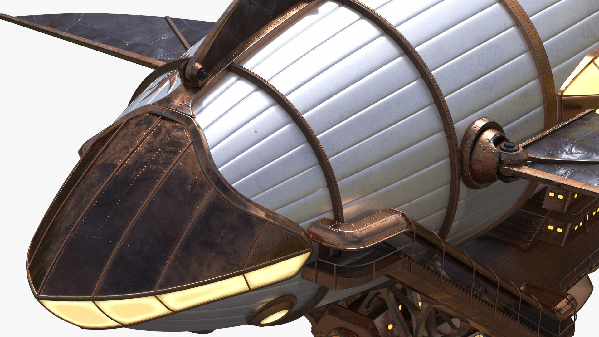 3D Steampunk Airship Fantasy Craft