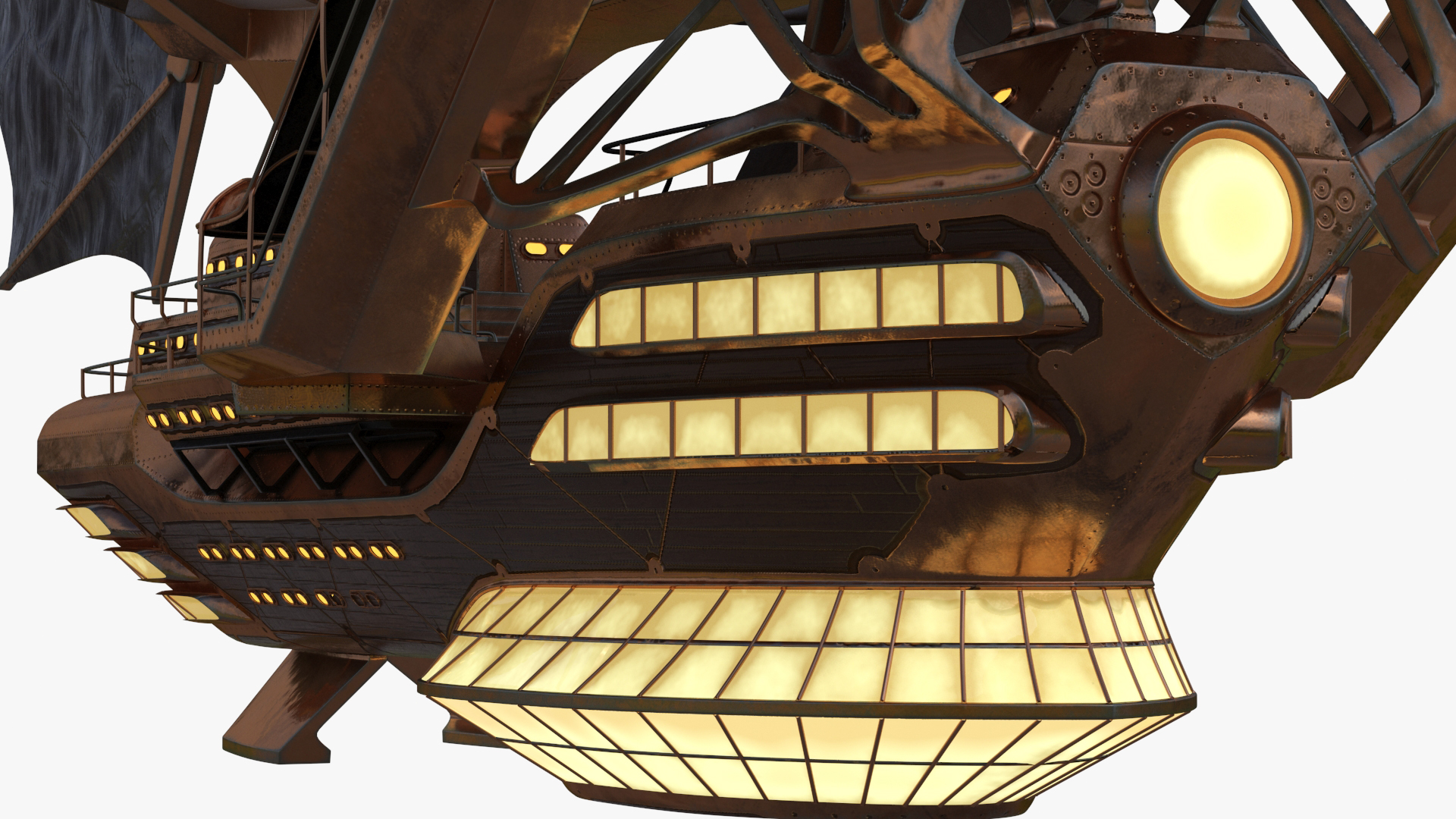3D Steampunk Airship Fantasy Craft