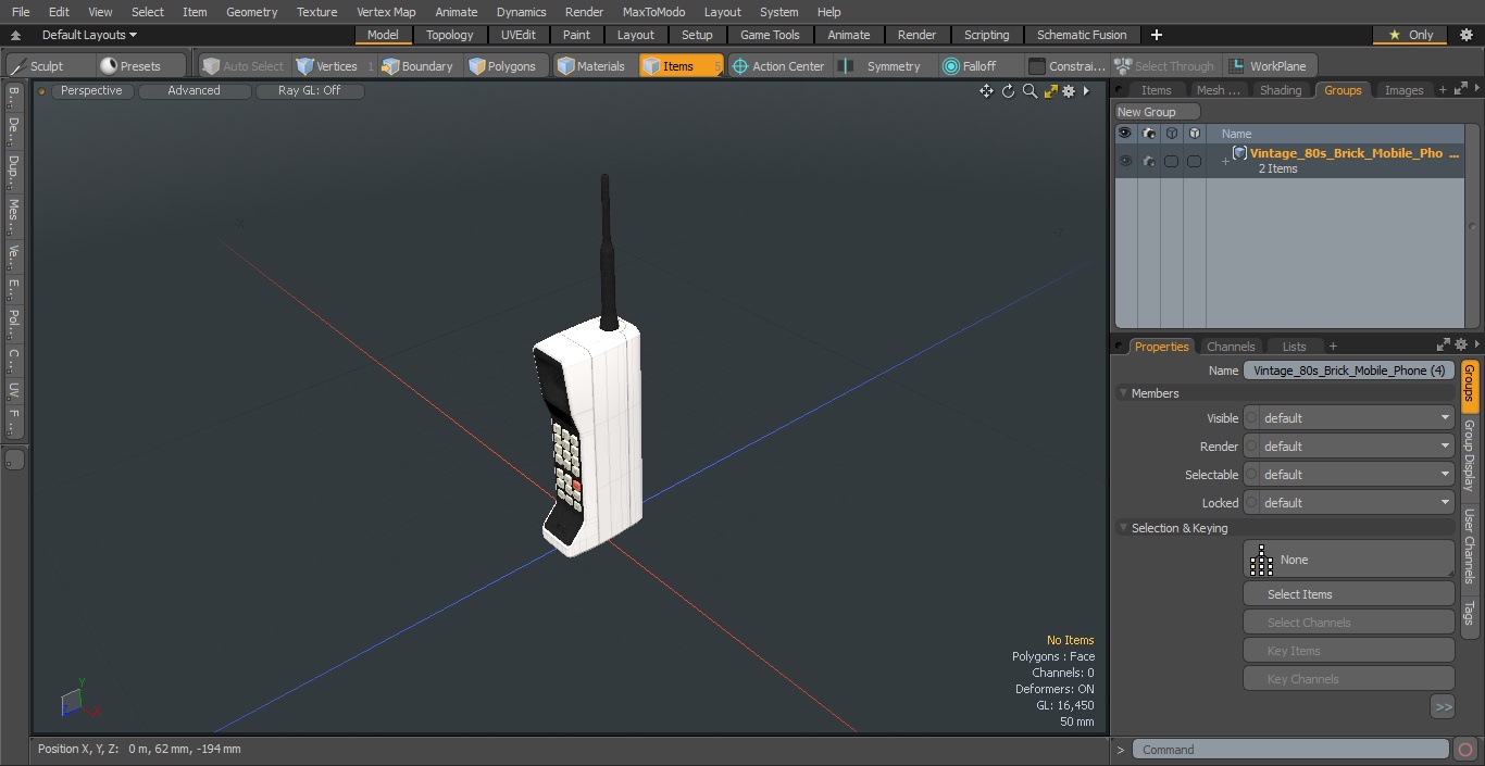 3D model Vintage 80s Brick Mobile Phone