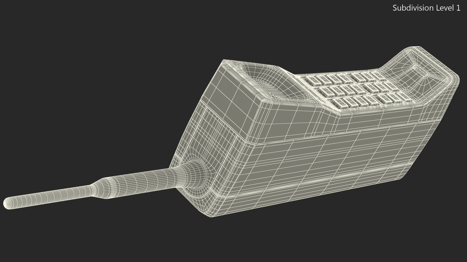 3D model Vintage 80s Brick Mobile Phone