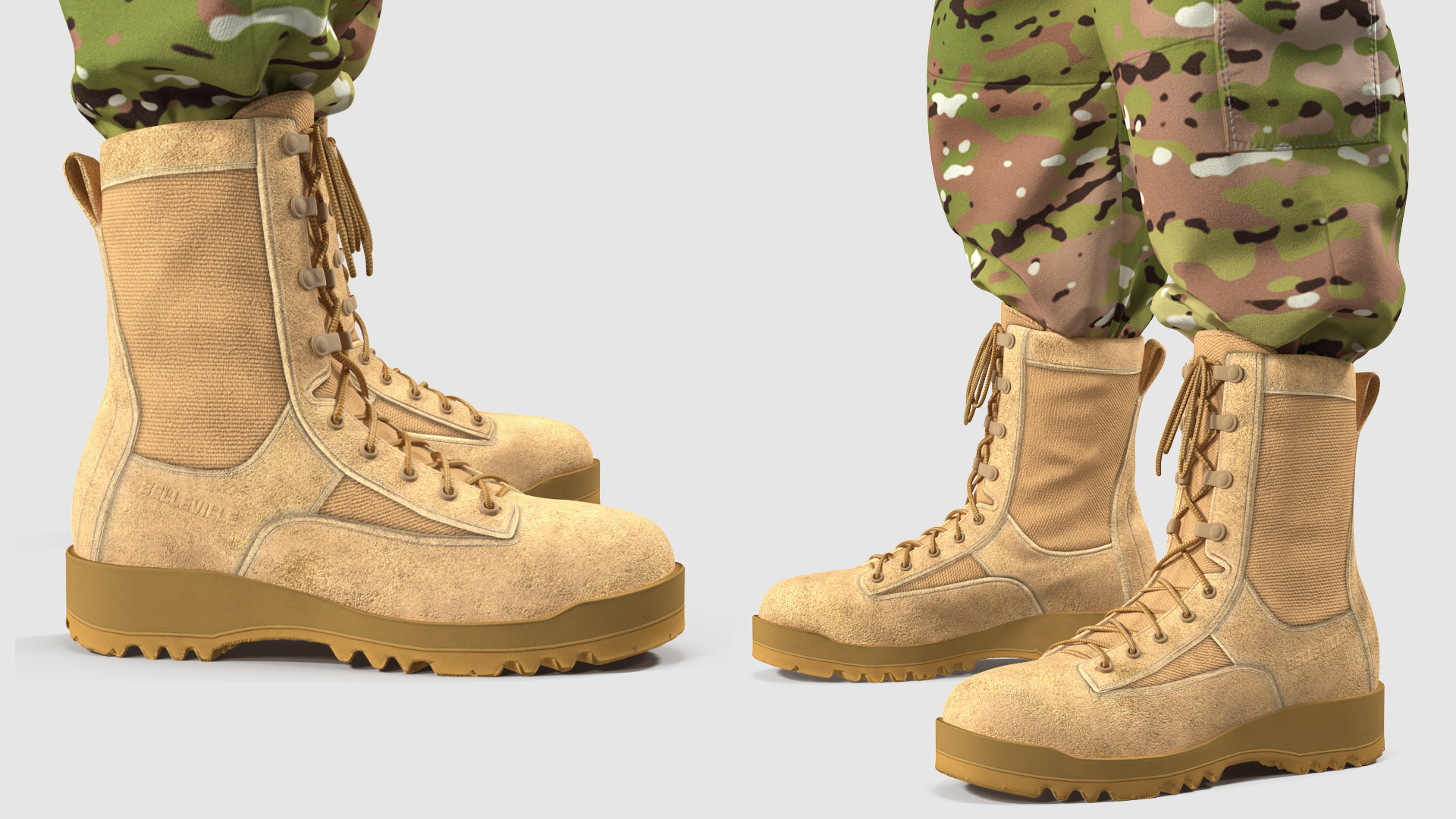3D Black Female Soldier Camouflage Green Standing Pose