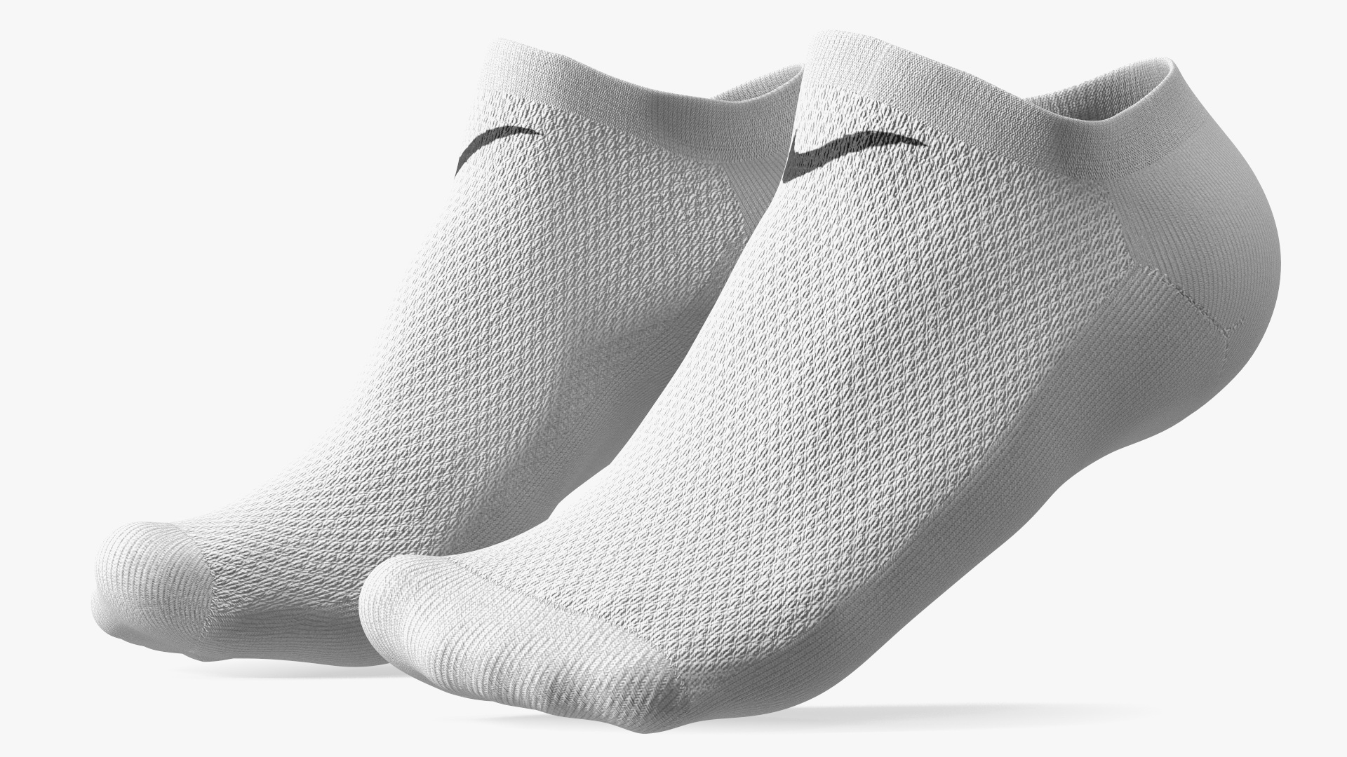 3D Socks Nike Grey on The Foot Standing Toes