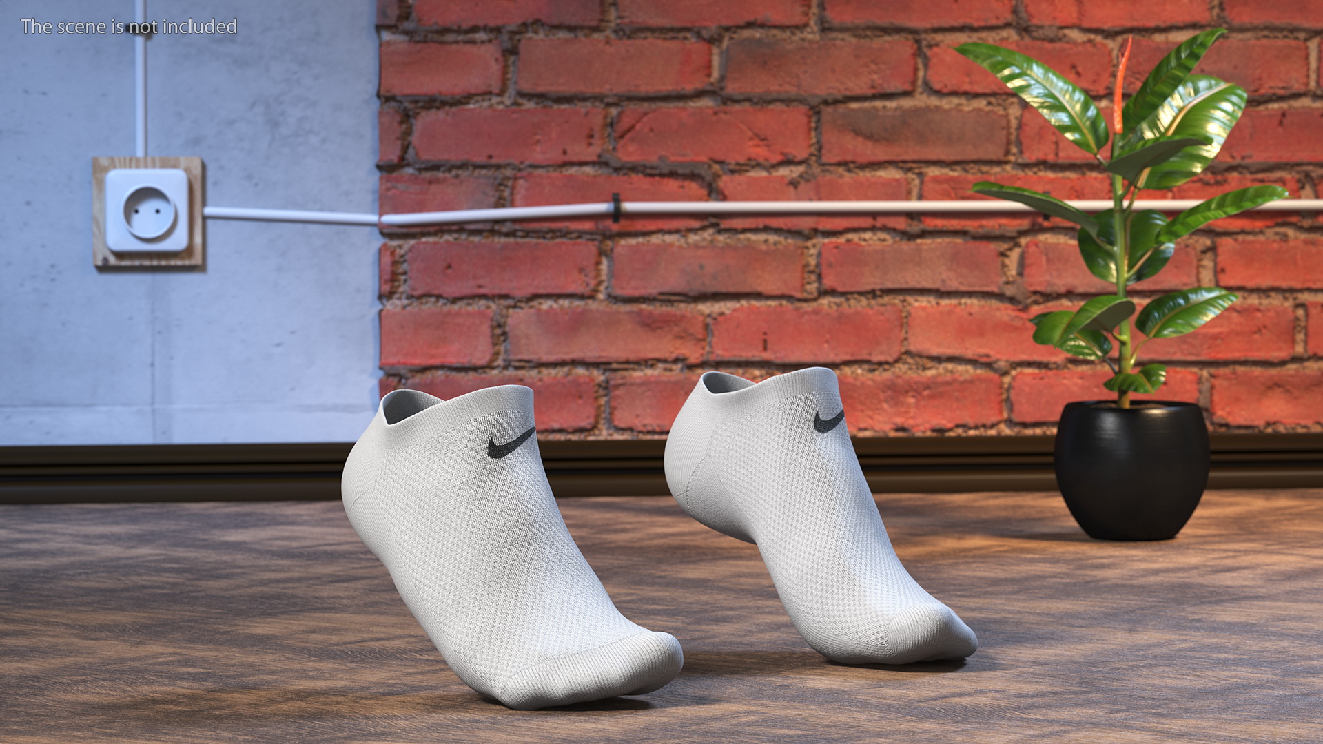 3D Socks Nike Grey on The Foot Standing Toes