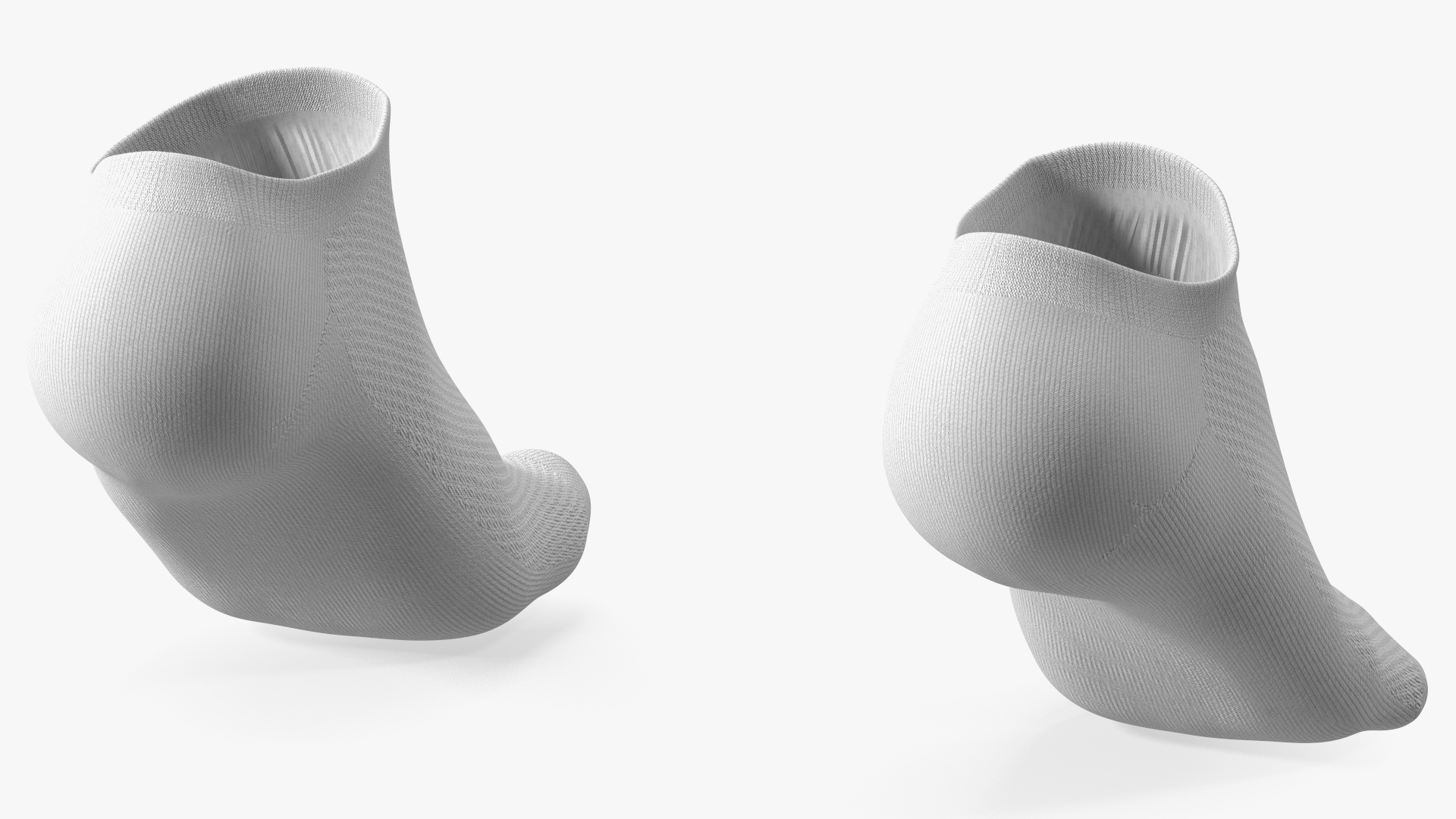 3D Socks Nike Grey on The Foot Standing Toes