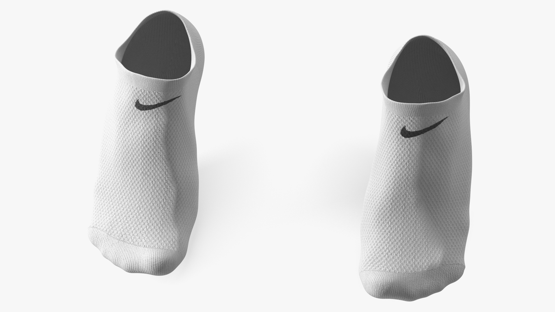 3D Socks Nike Grey on The Foot Standing Toes