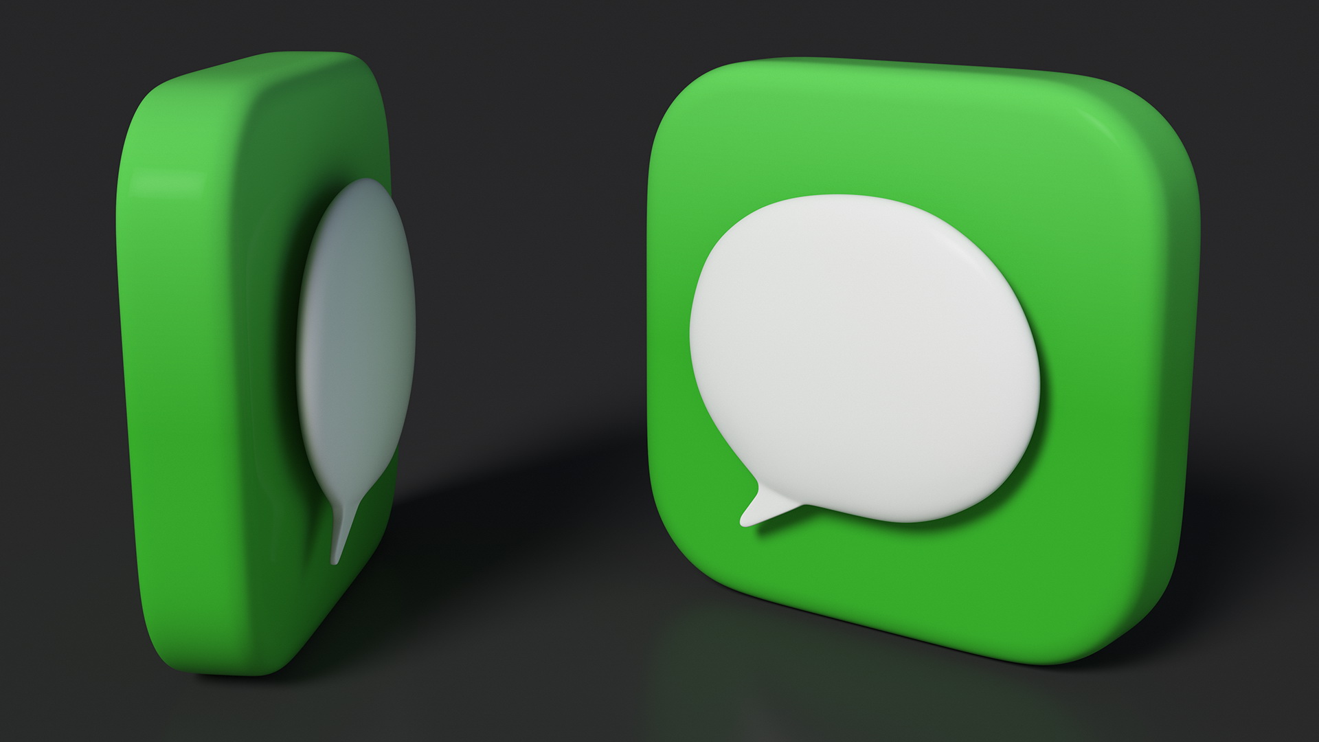 iPhone iOS Messages Icon 3D model