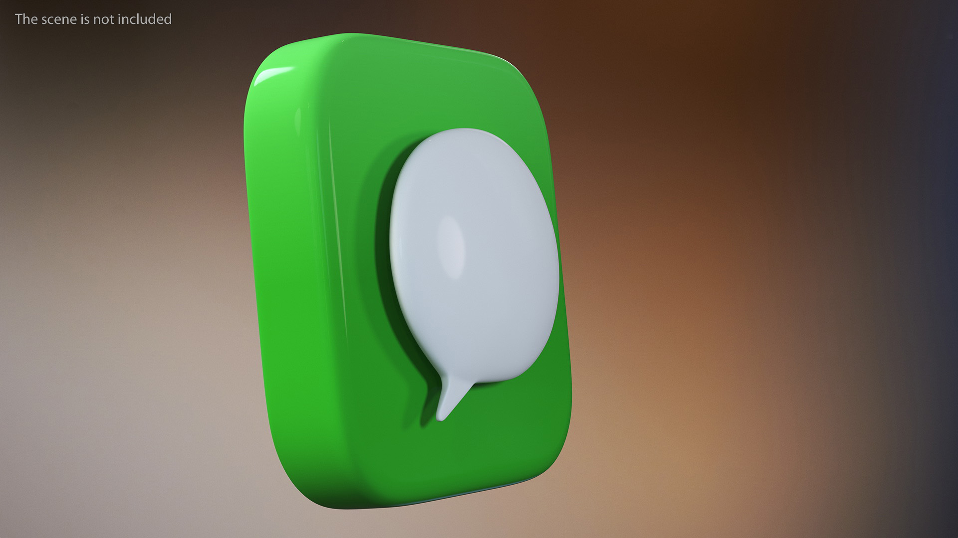 iPhone iOS Messages Icon 3D model