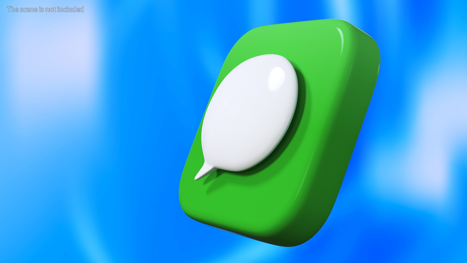 iPhone iOS Messages Icon 3D model