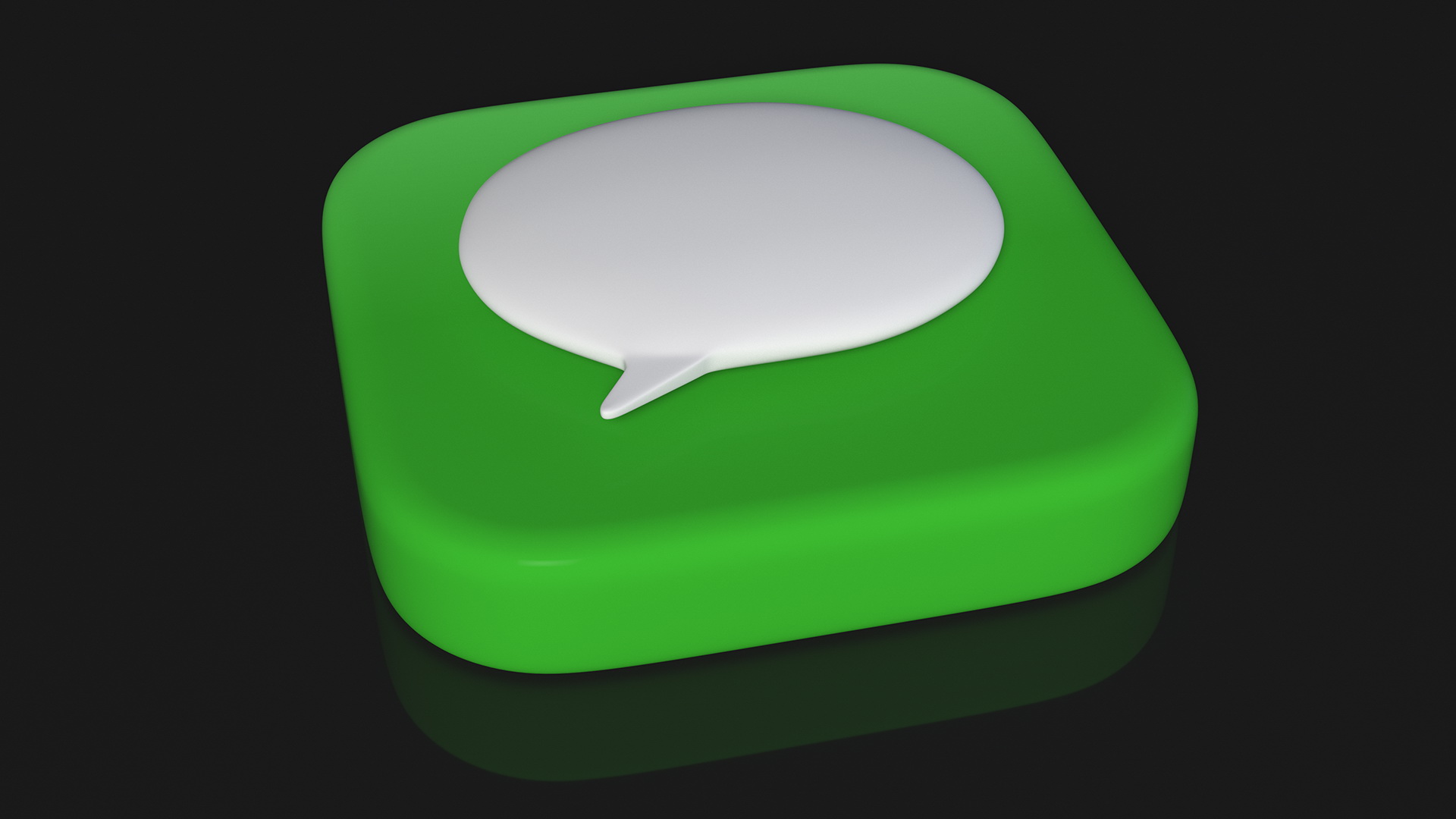 iPhone iOS Messages Icon 3D model