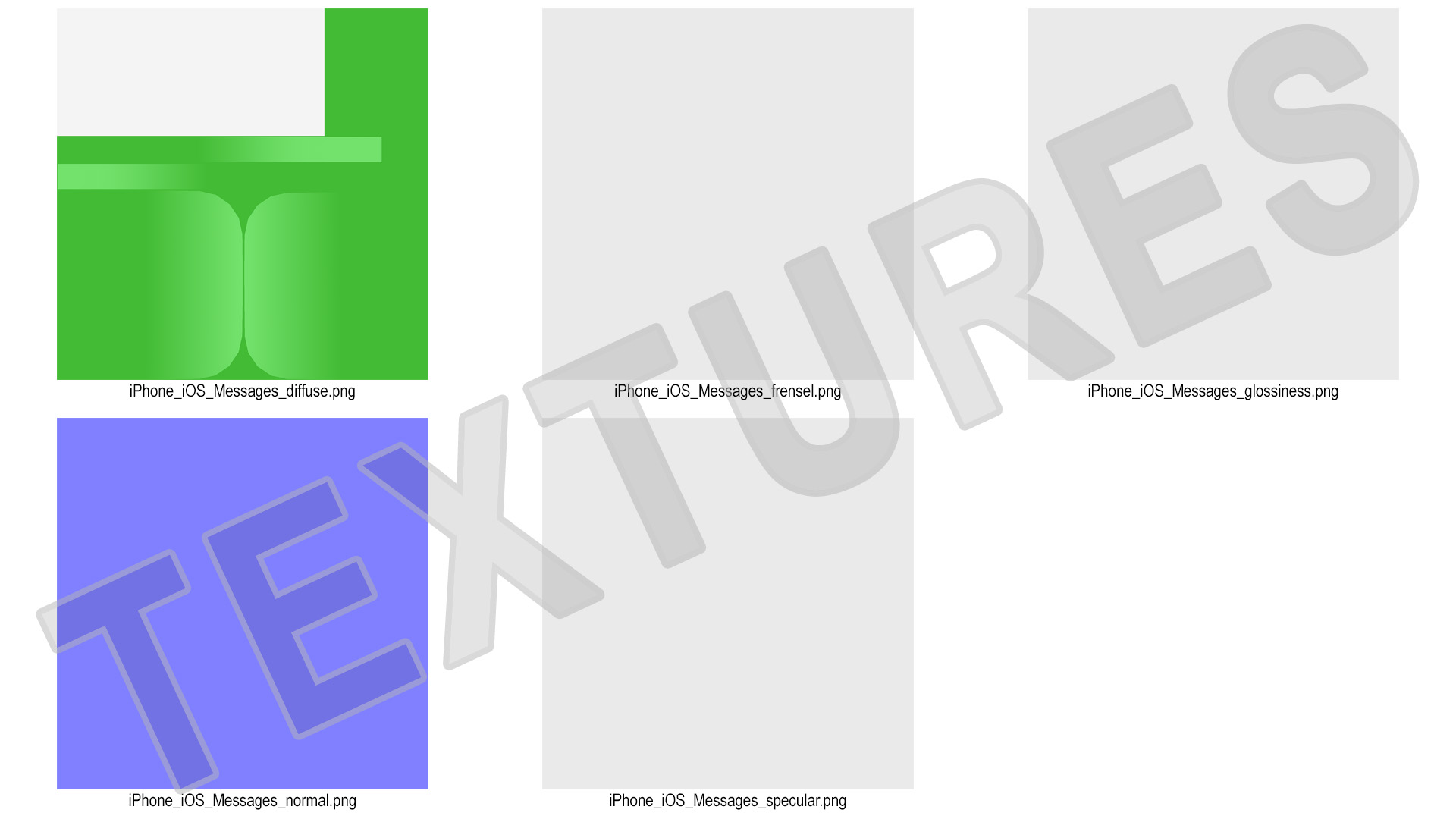 iPhone iOS Messages Icon 3D model