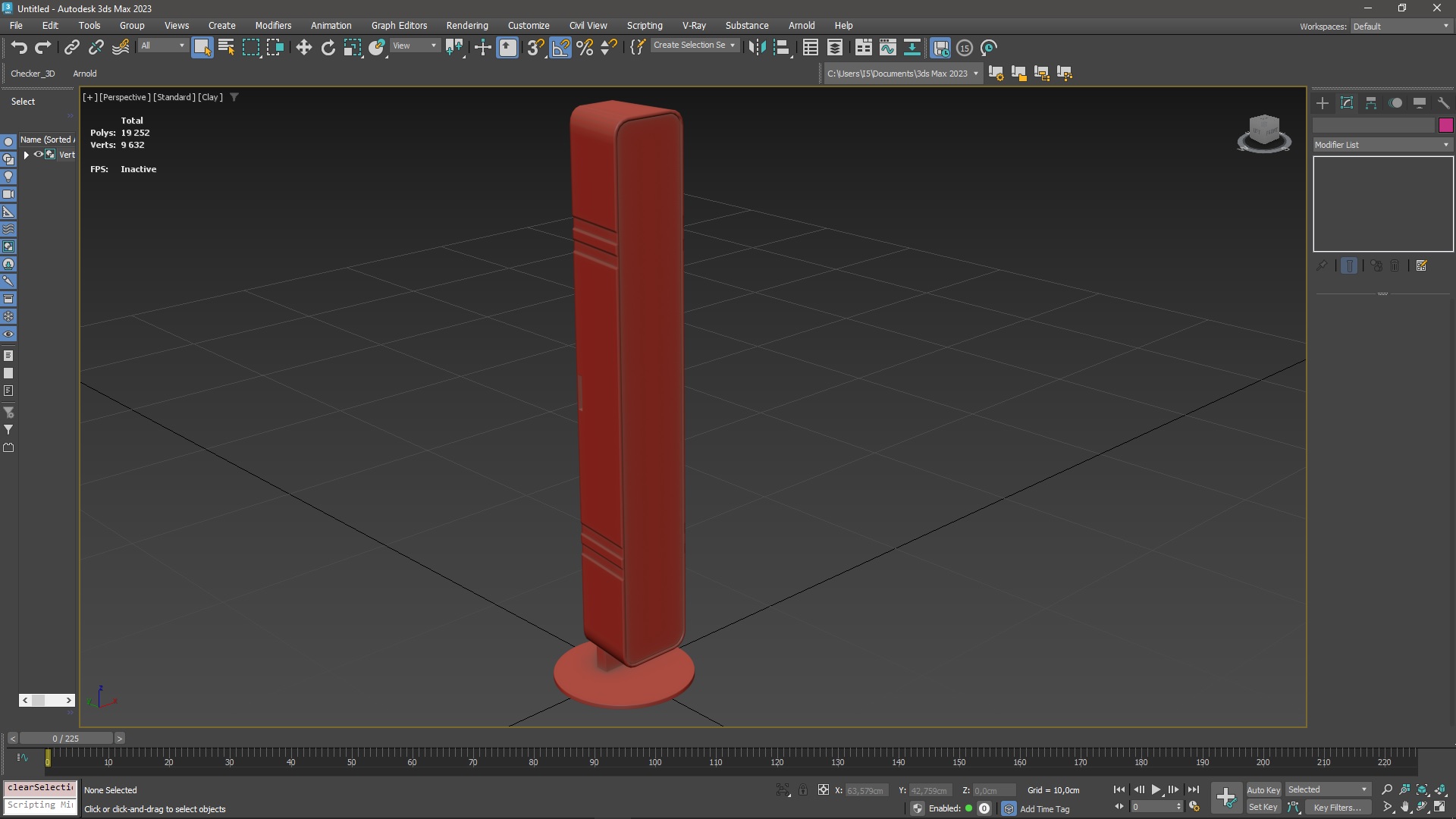 3D Vertical LED Light Bar Switched Off for 3D Print model