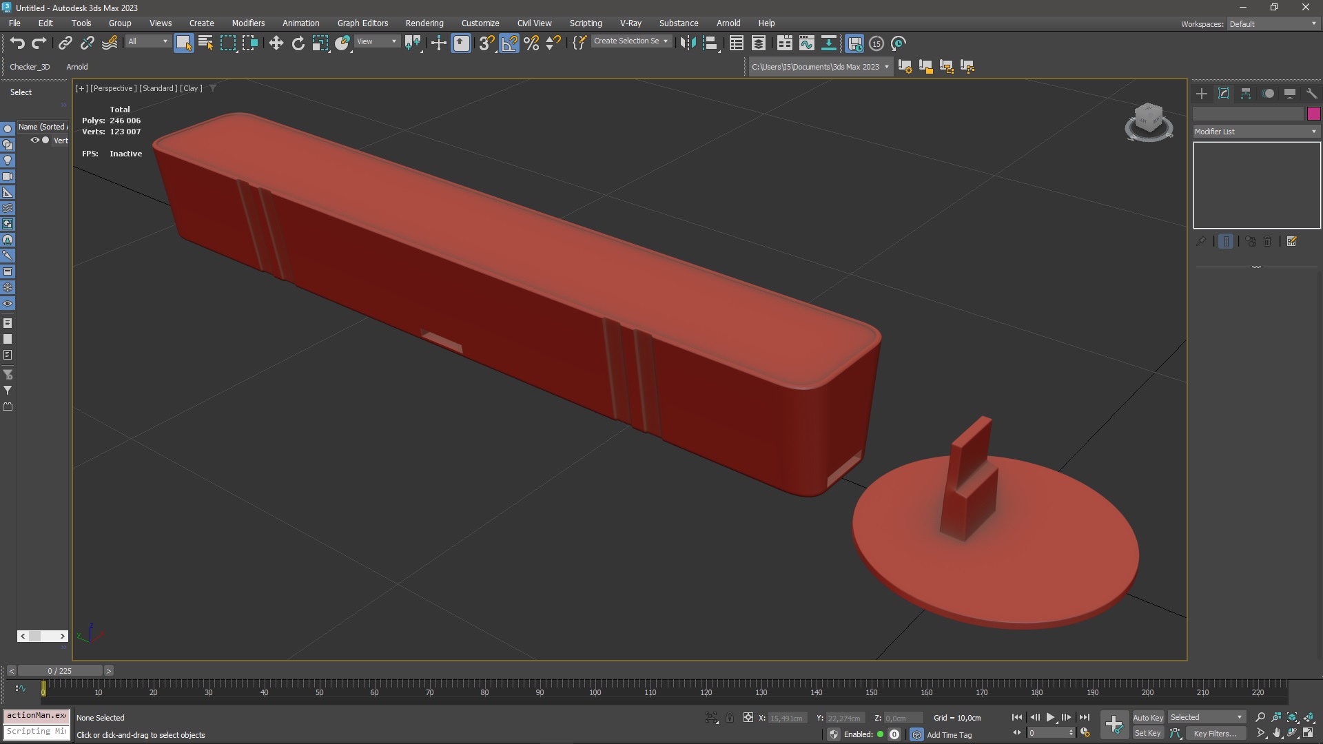 3D Vertical LED Light Bar Switched Off for 3D Print model
