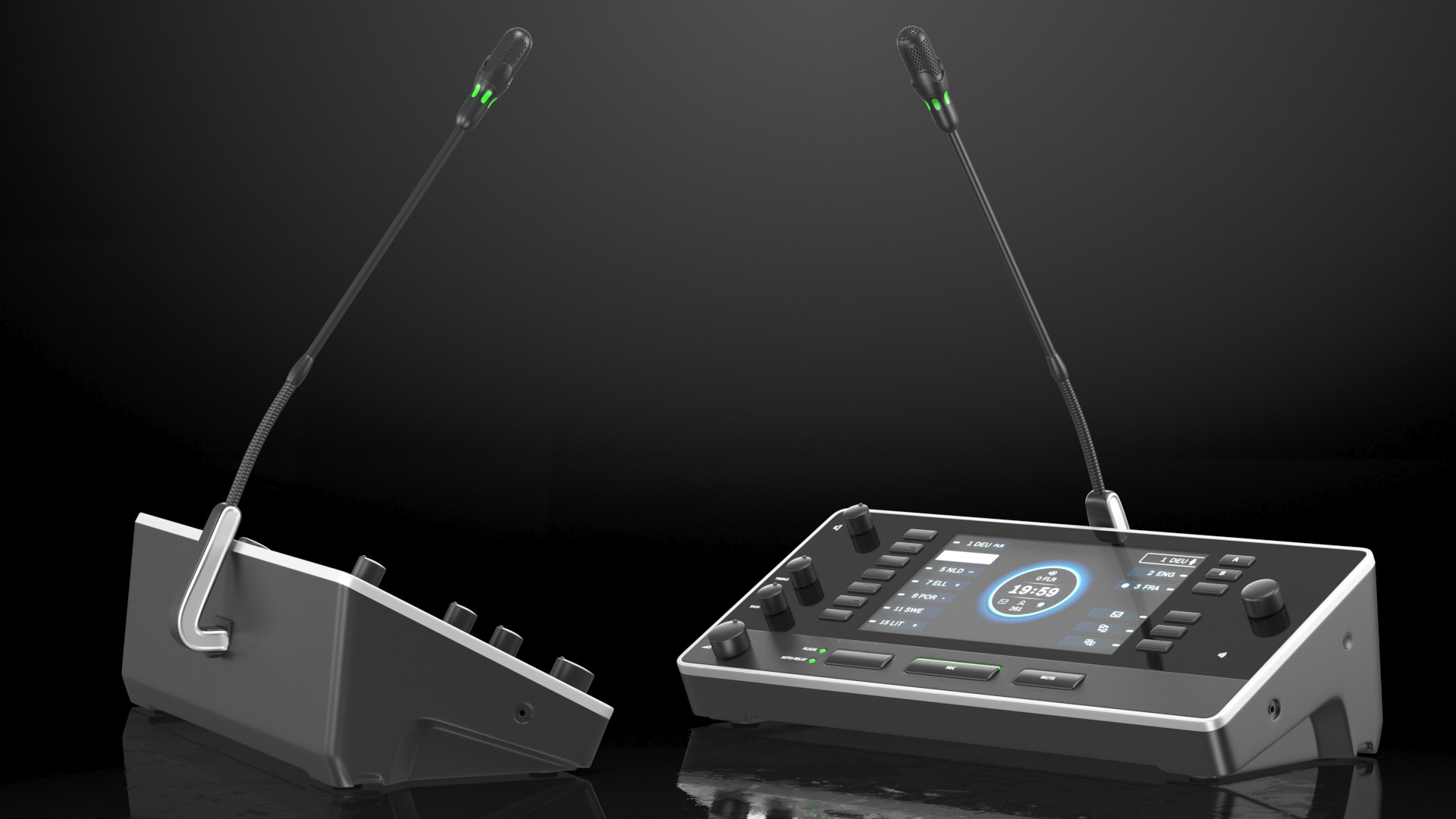 Full Digital Multichannel Interpreter Desk 3D