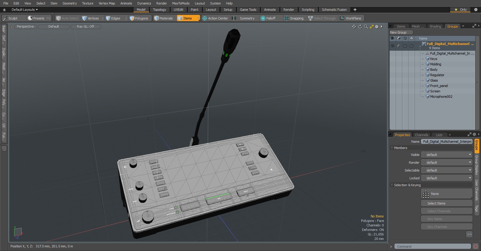 Full Digital Multichannel Interpreter Desk 3D