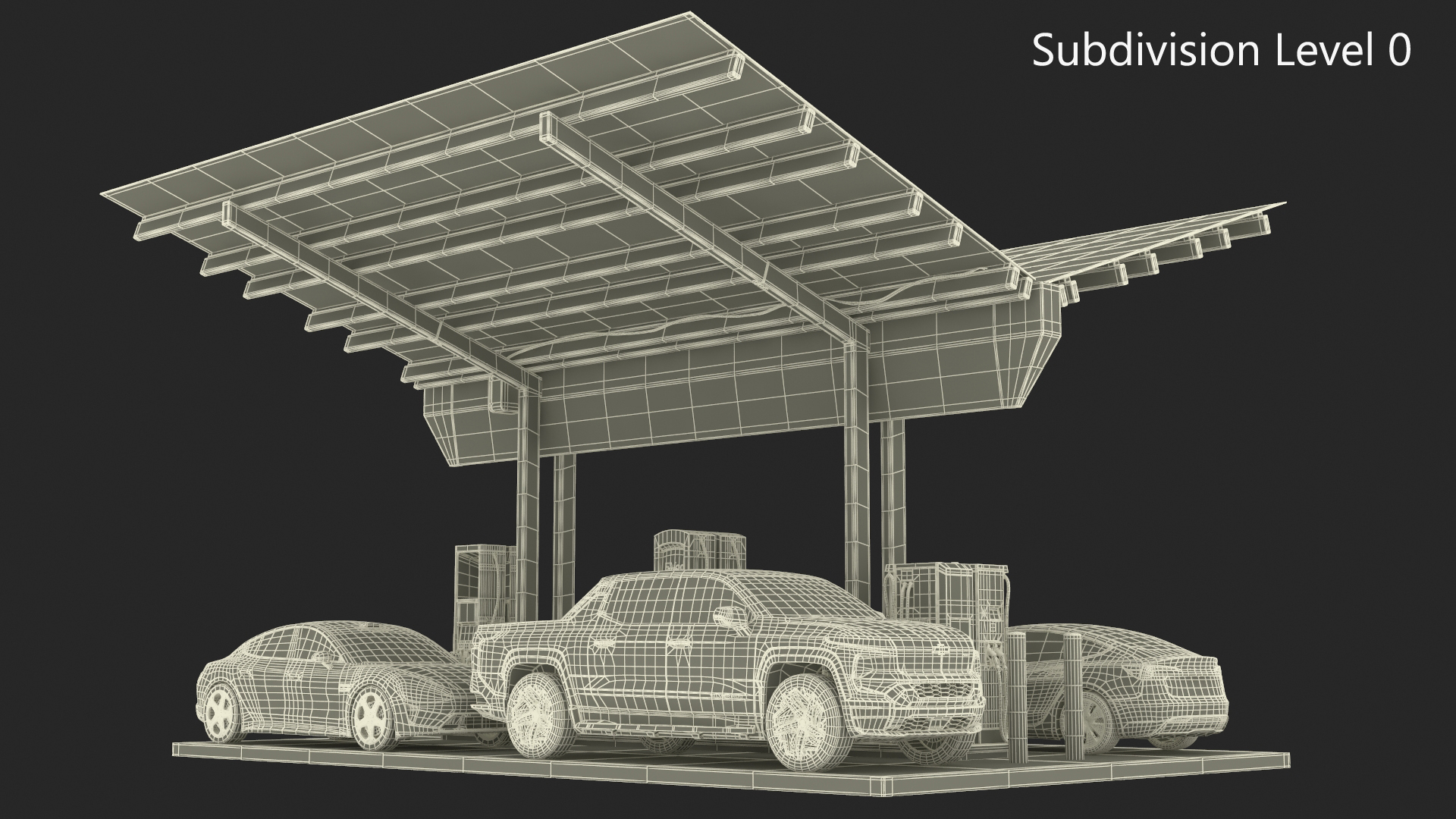 3D Chevrolet Tesla Xiaomi and Lucid Cars at EVgo Electric Charging Station