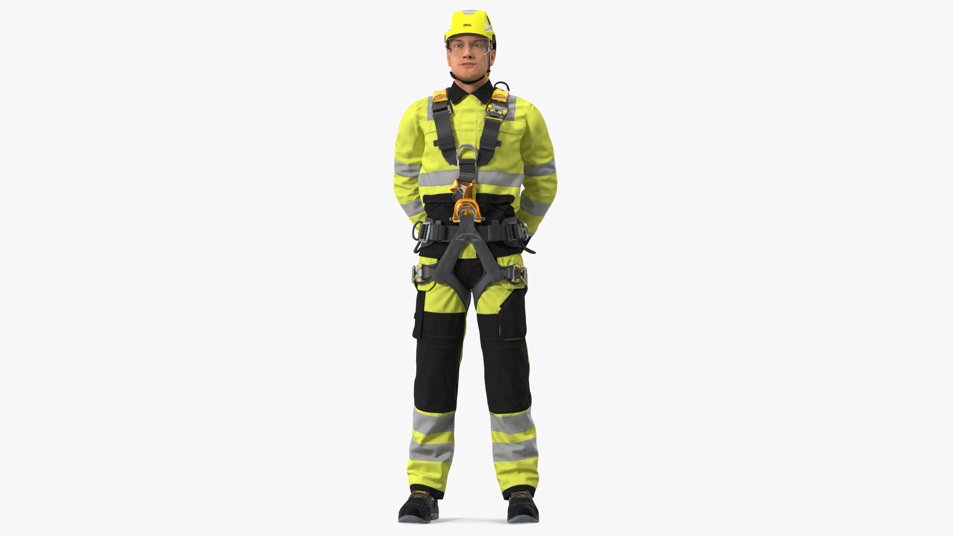 3D High Altitude Worker Rigged for Maya