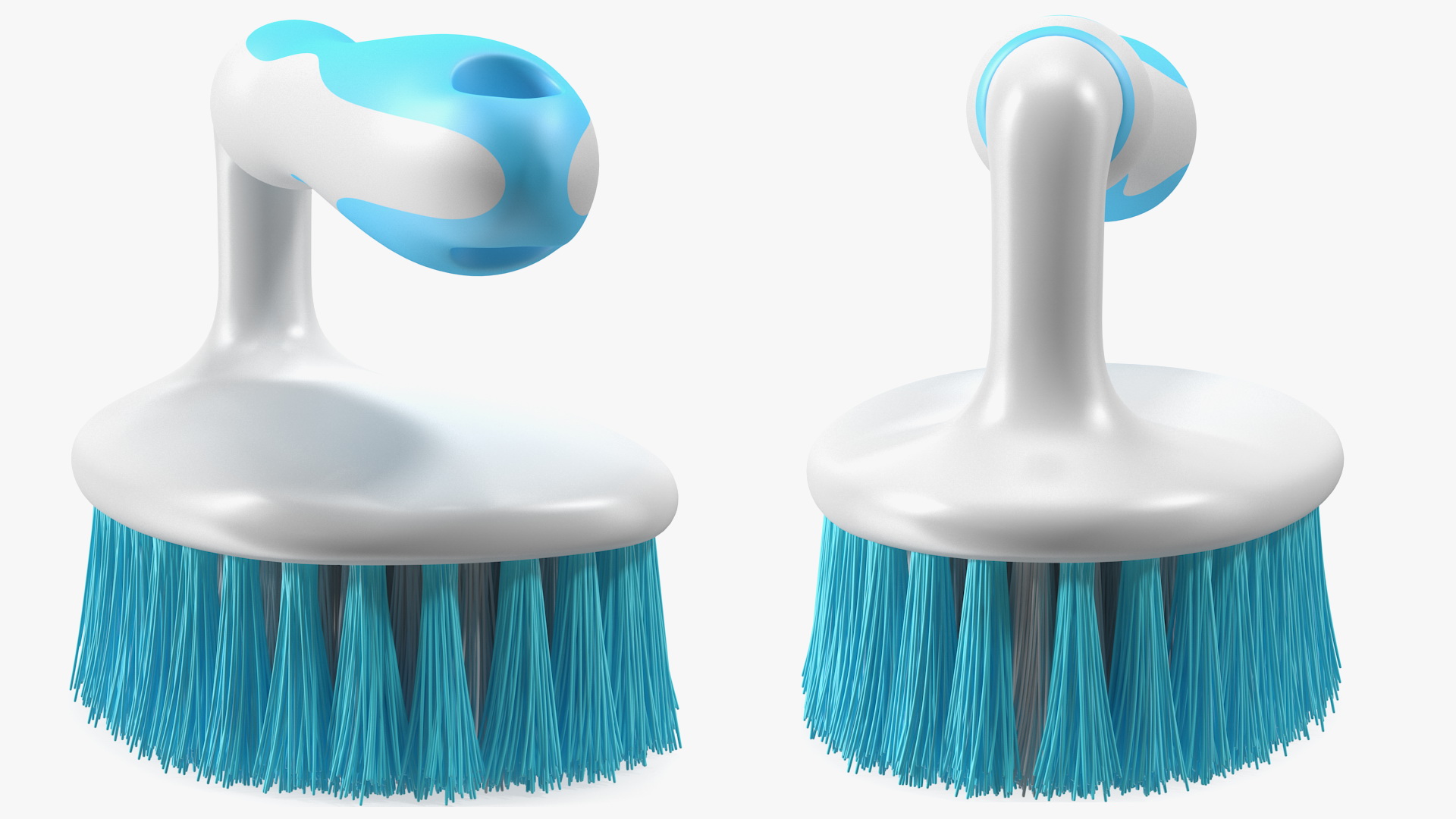 3D Scrub Brush with Grip Handle model