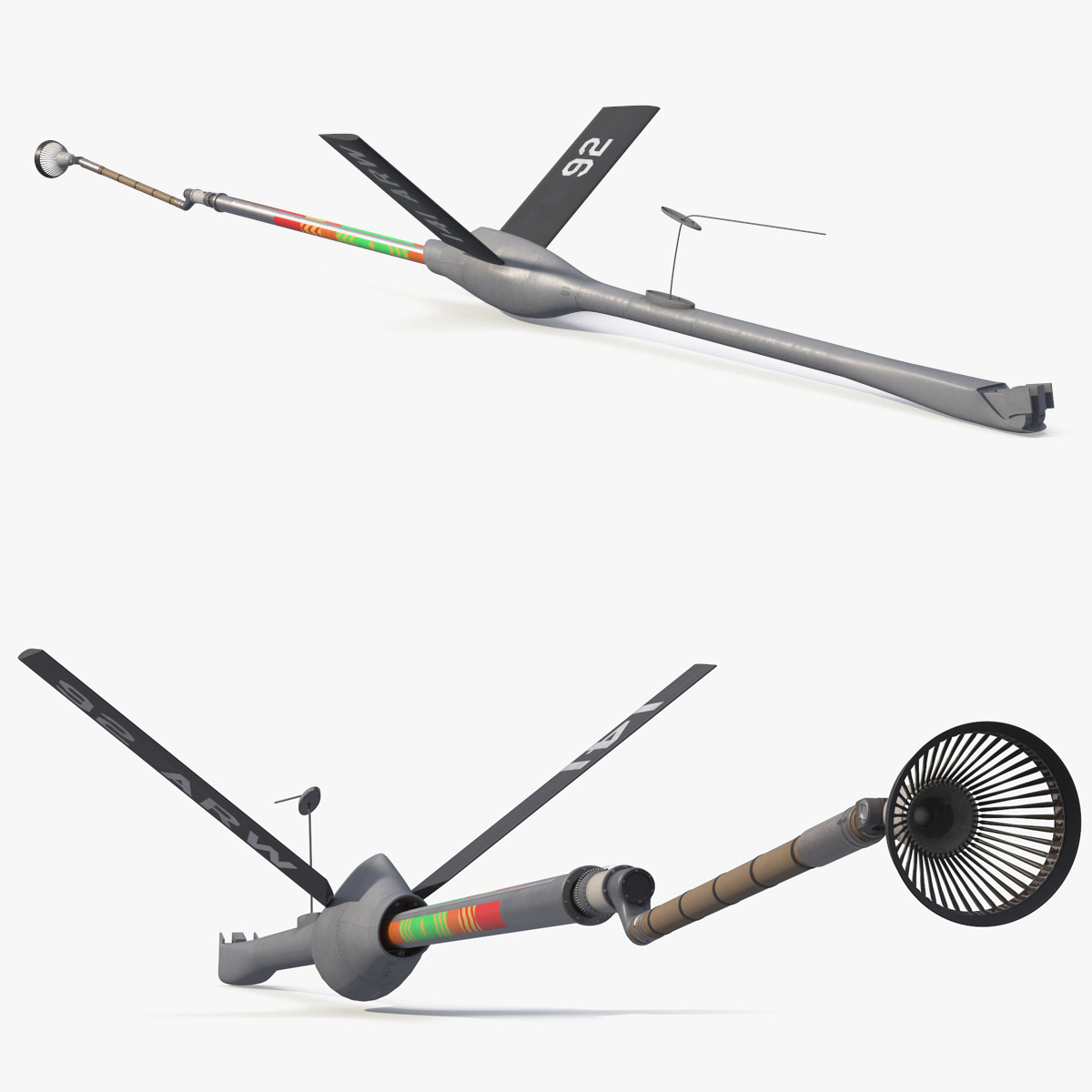 Aircraft Refueling Boom Drogue 3D model preview