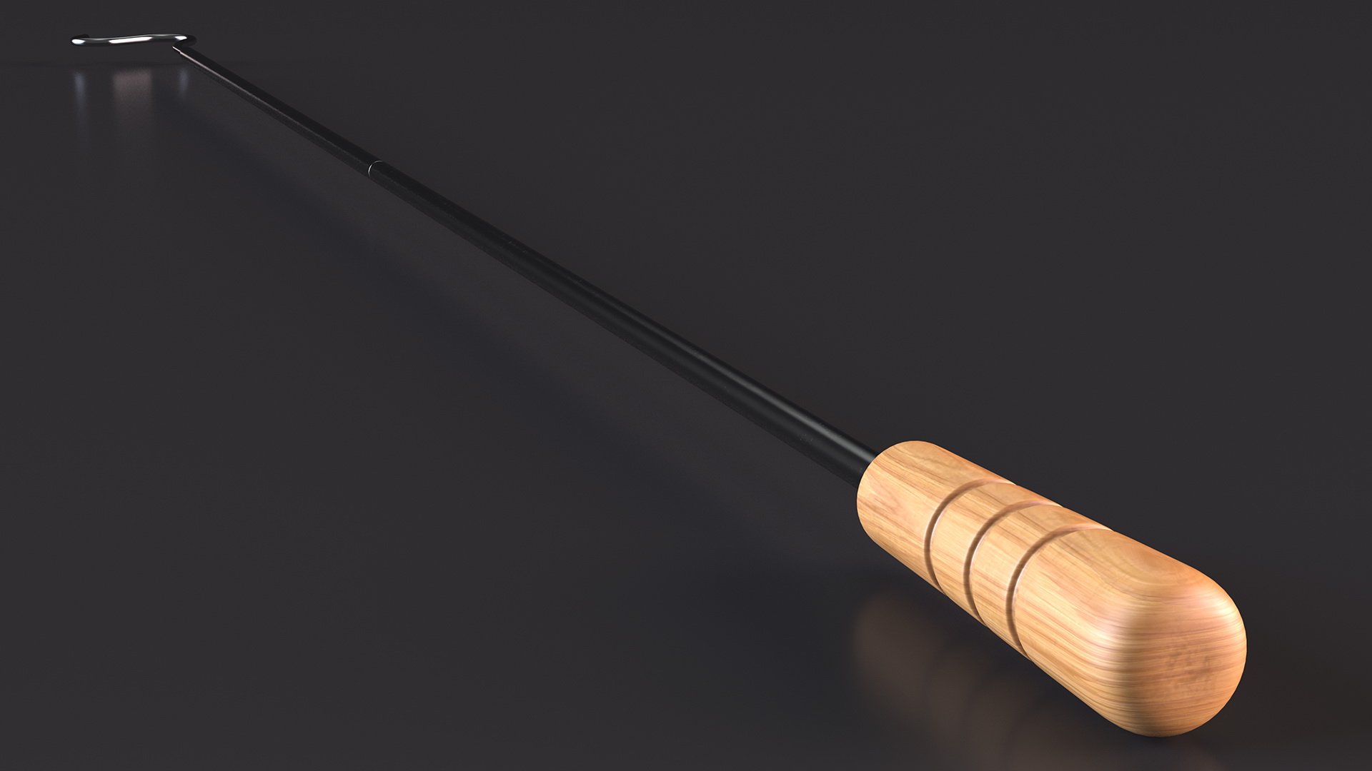 3D model Hanger Retriever Pole with Wooden Handle