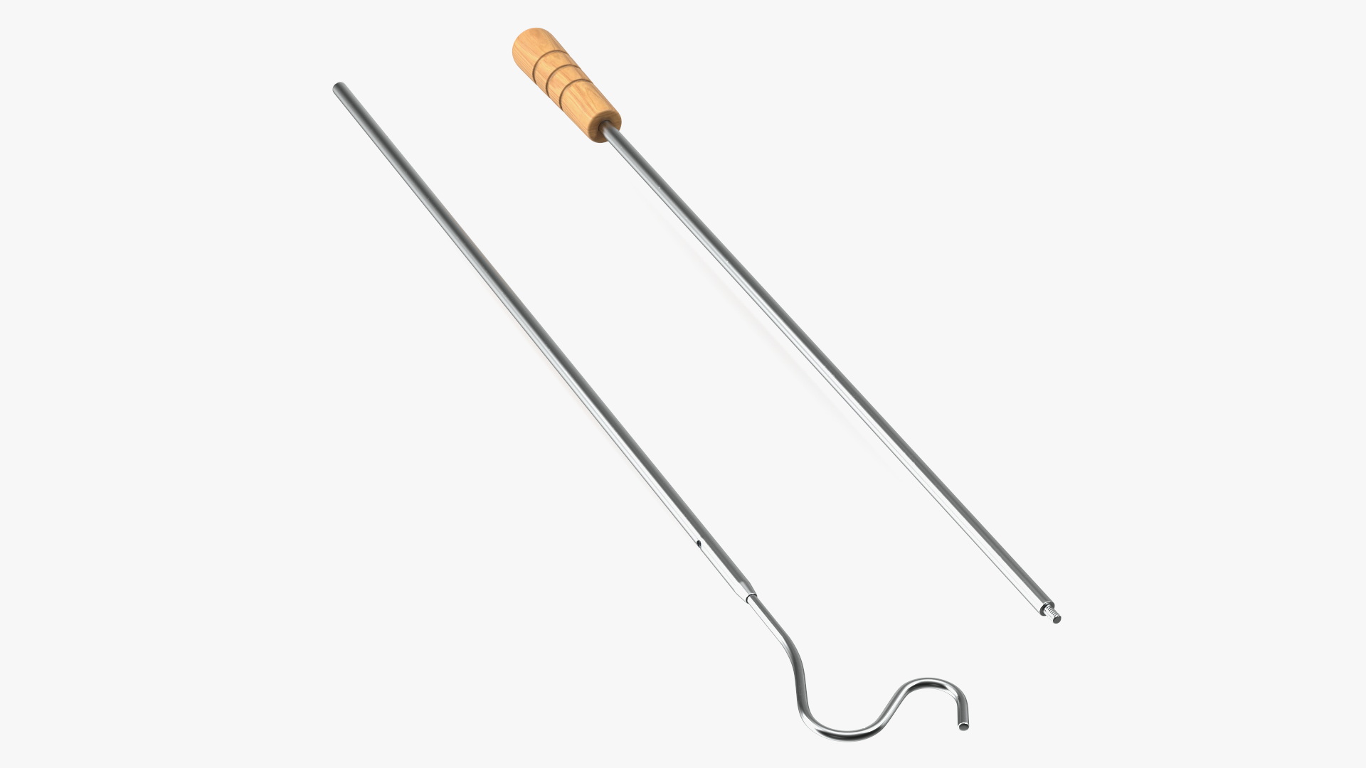 3D model Hanger Retriever Pole with Wooden Handle