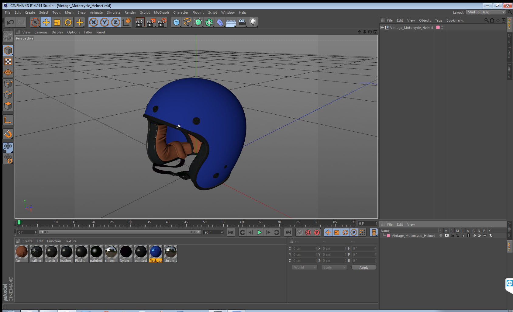 3D model Vintage Motorcycle Helmet