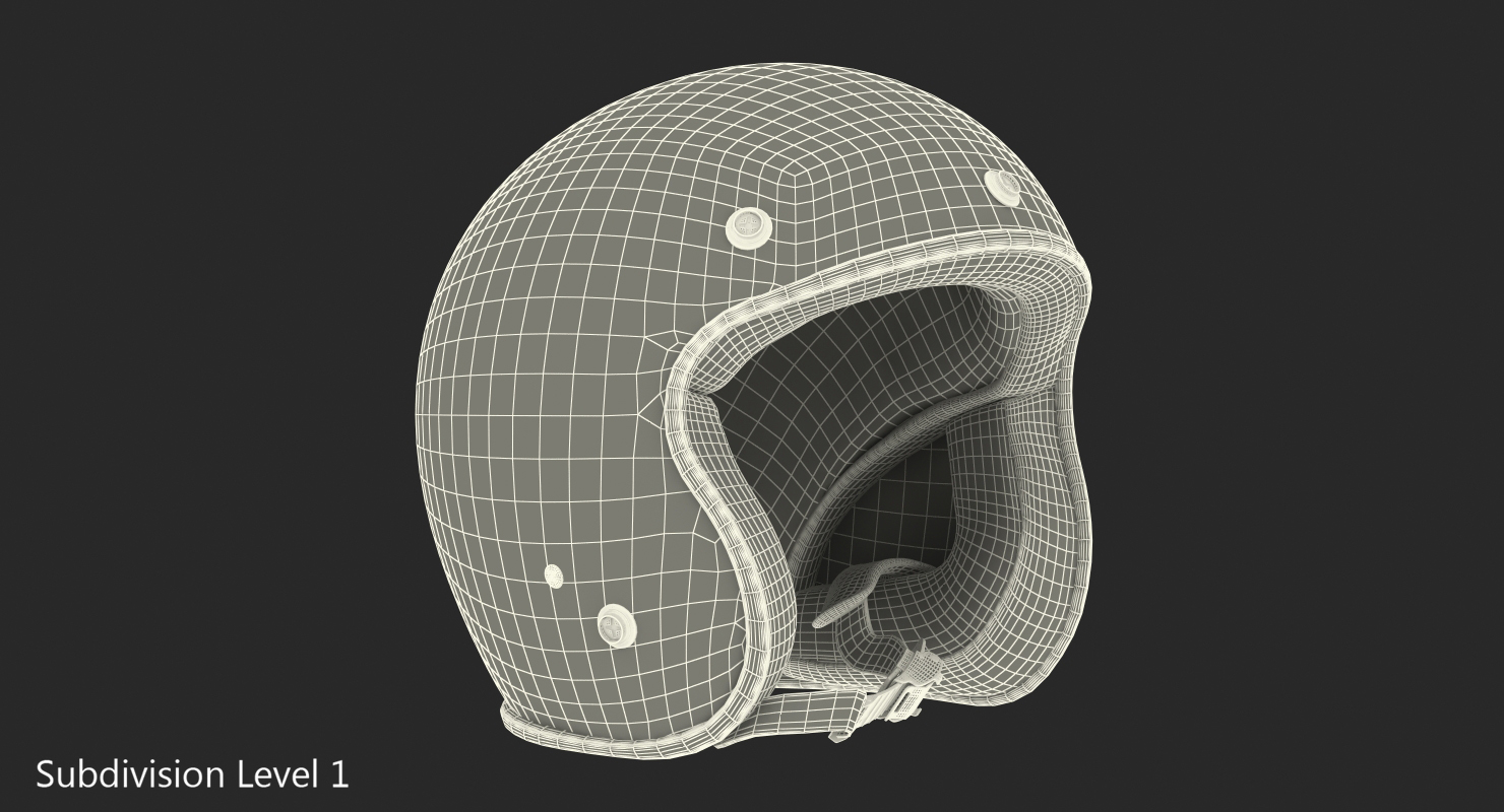 3D model Vintage Motorcycle Helmet