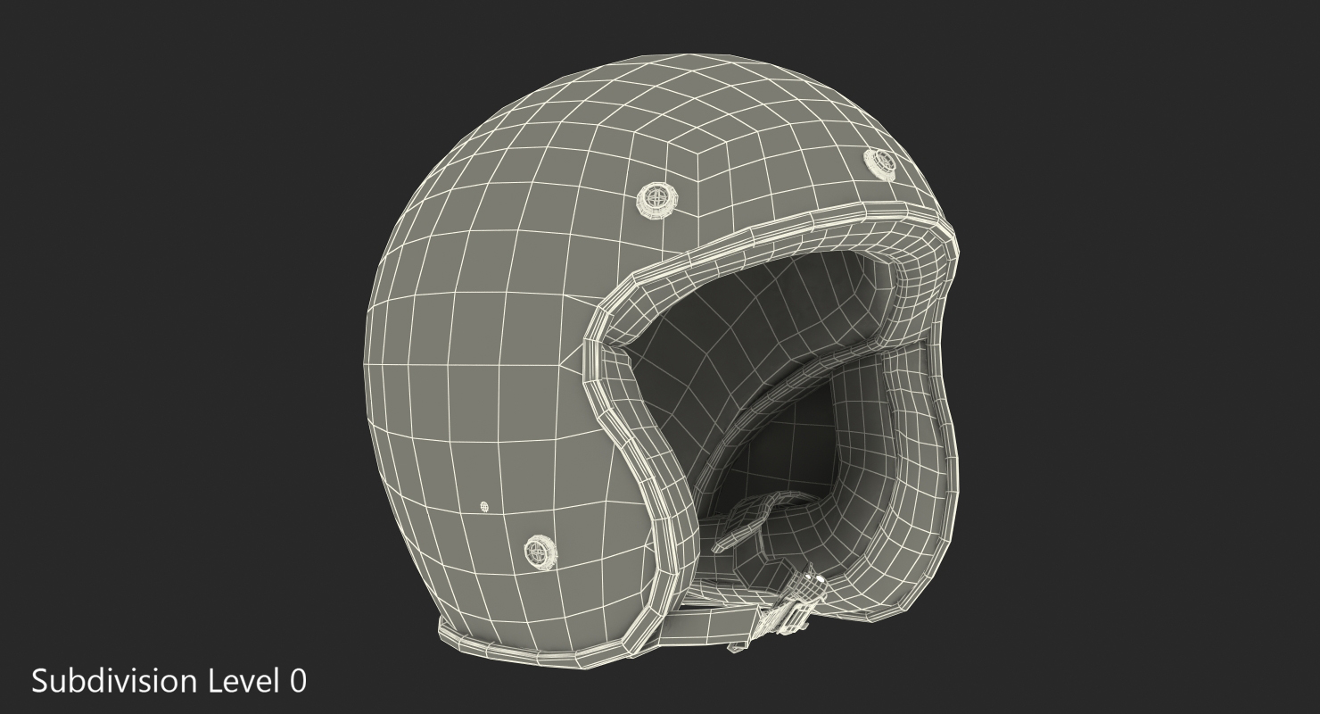 3D model Vintage Motorcycle Helmet