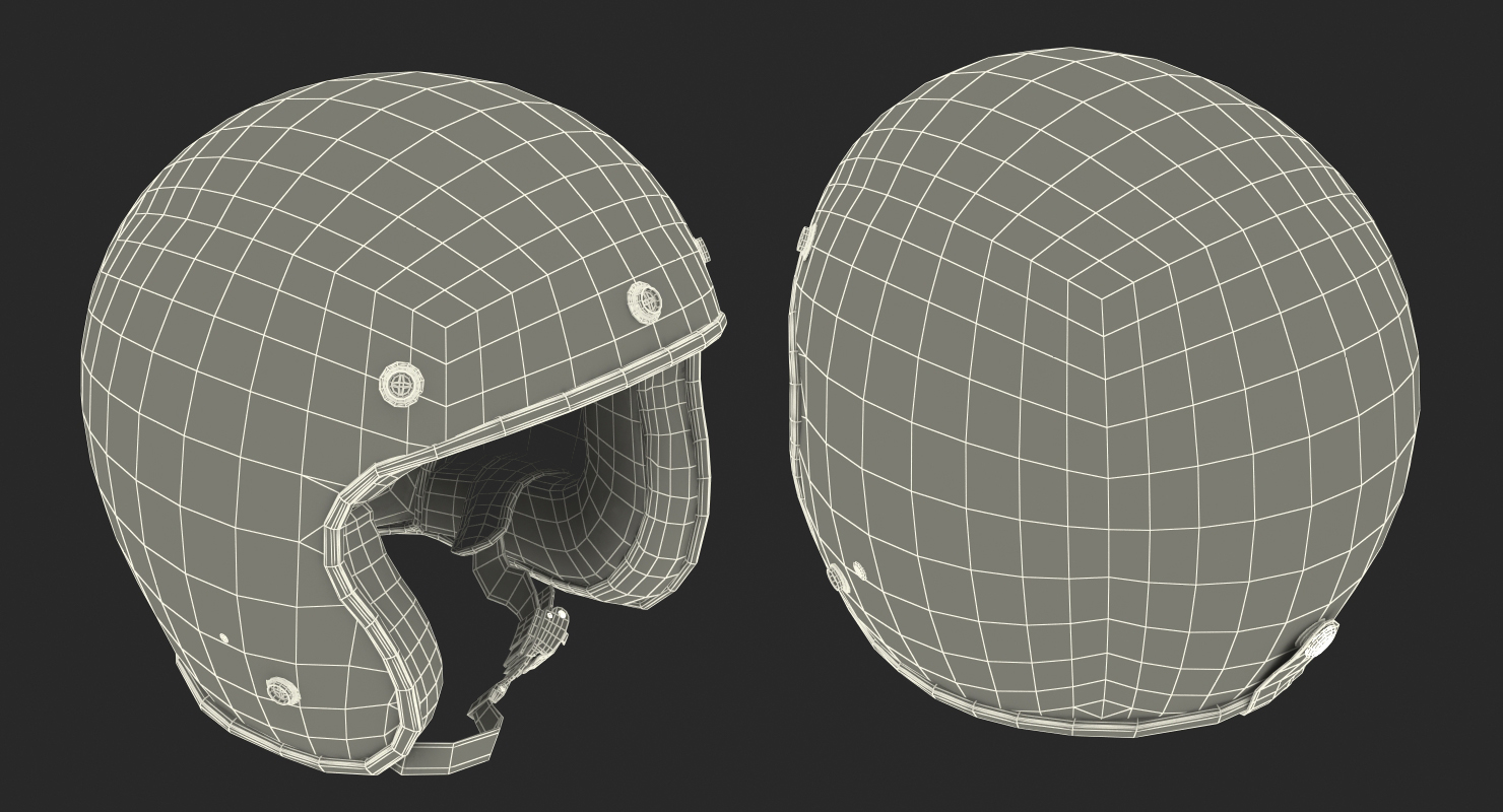 3D model Vintage Motorcycle Helmet