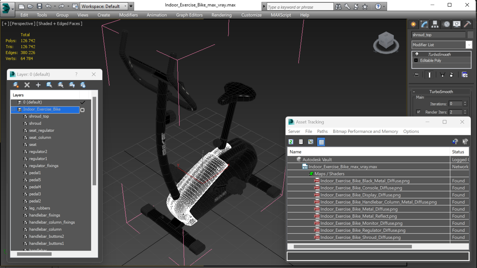 3D model Indoor Exercise Bike