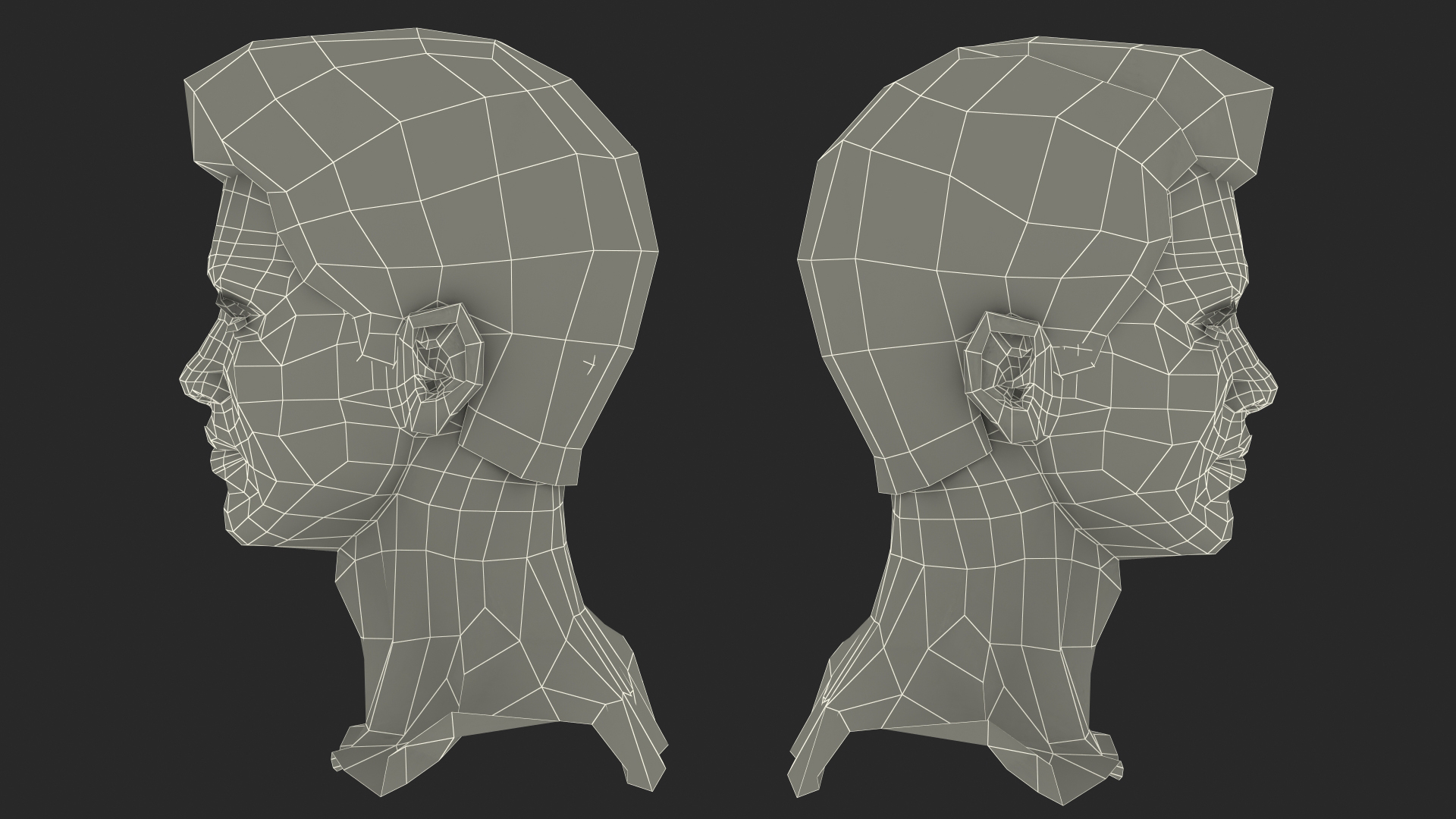 3D Teenage Boy Head