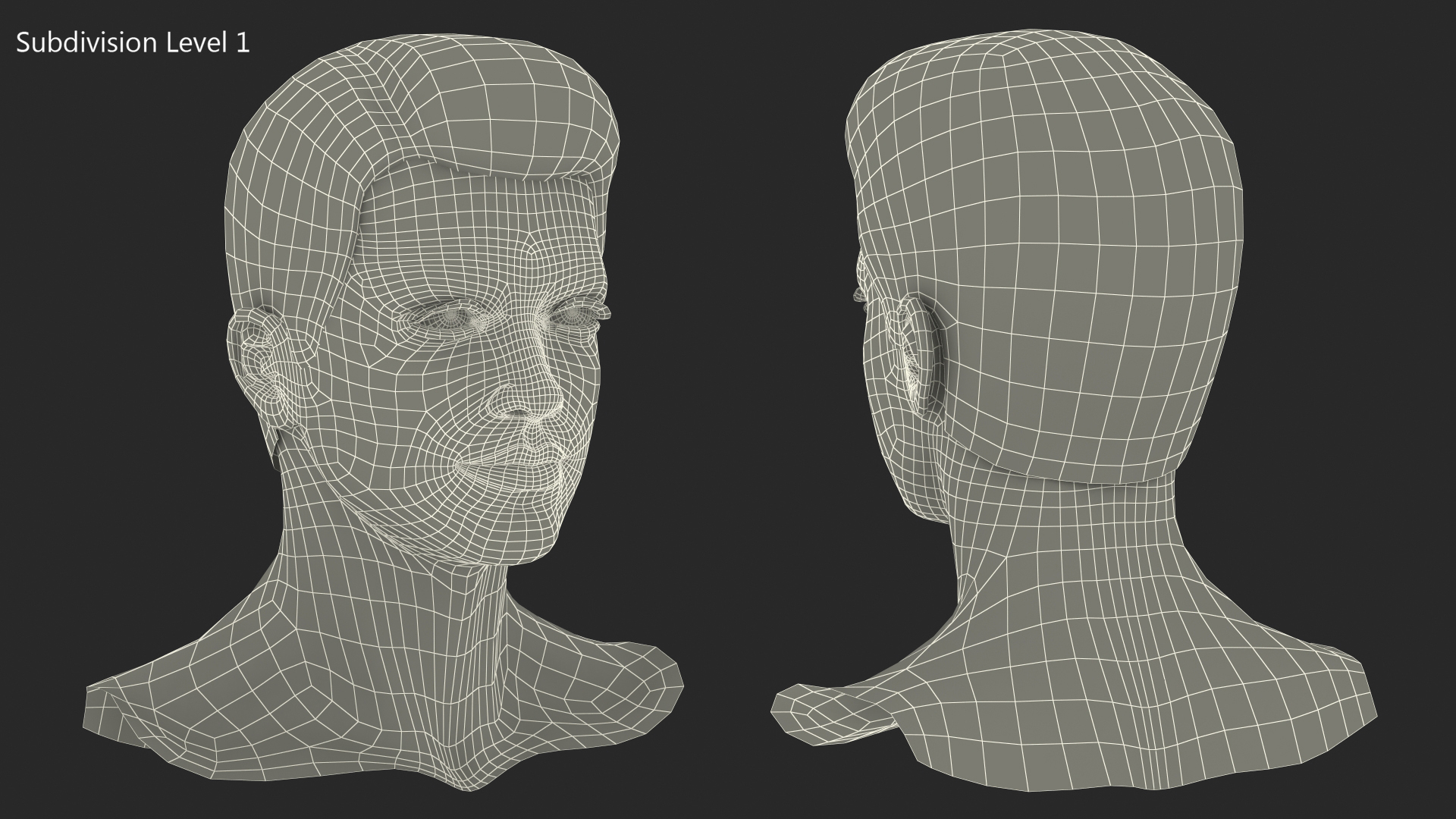 3D Teenage Boy Head