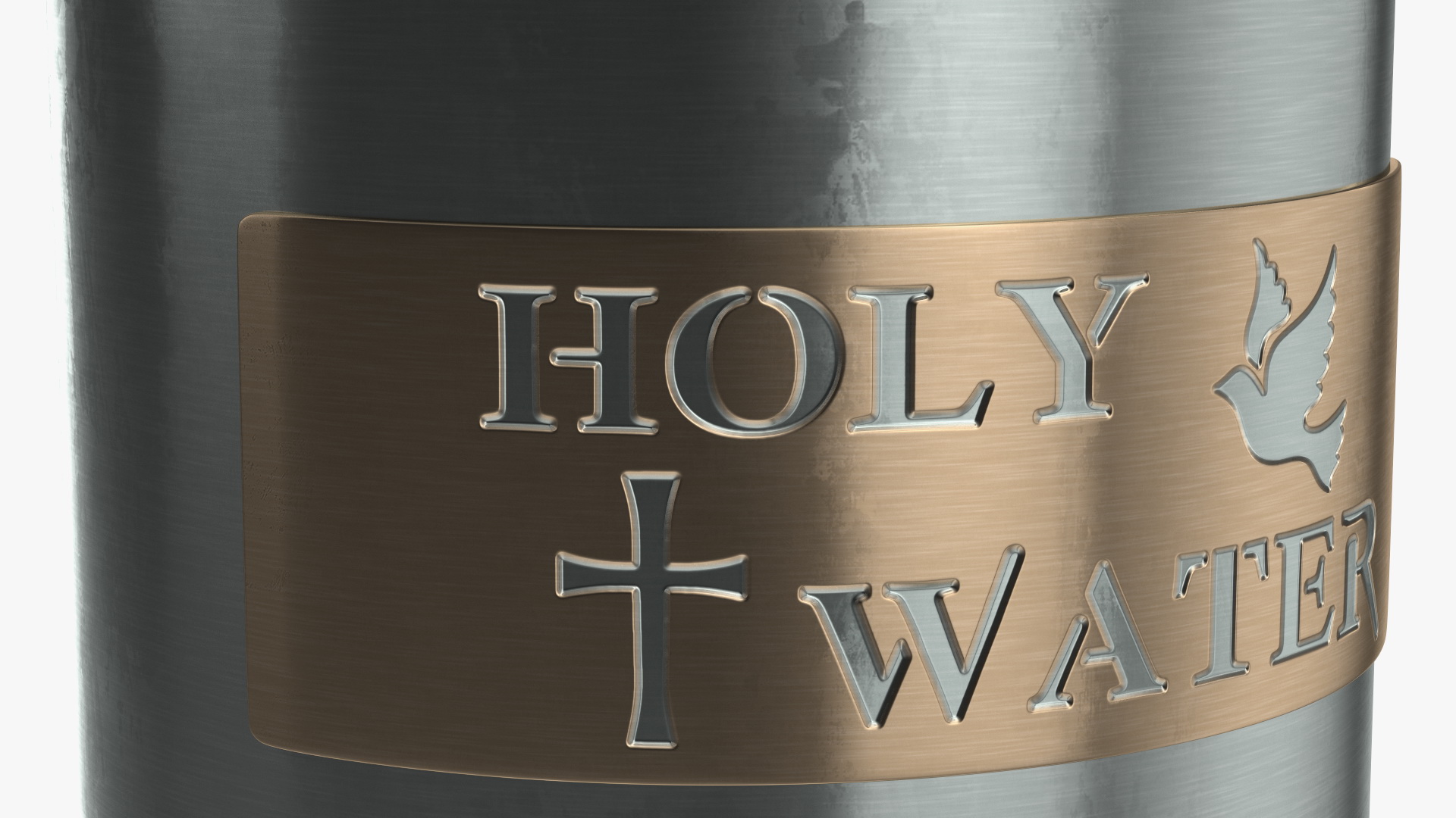 3D Holy Water Tank with Decorative Plaque model