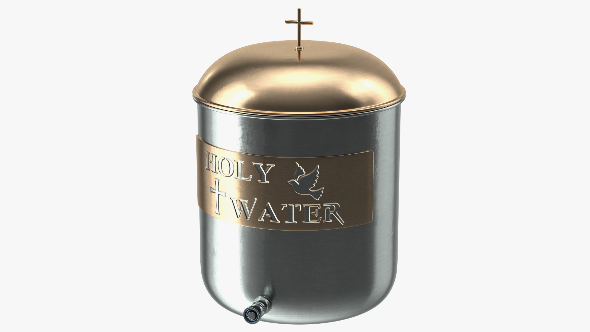 3D Holy Water Tank with Decorative Plaque model