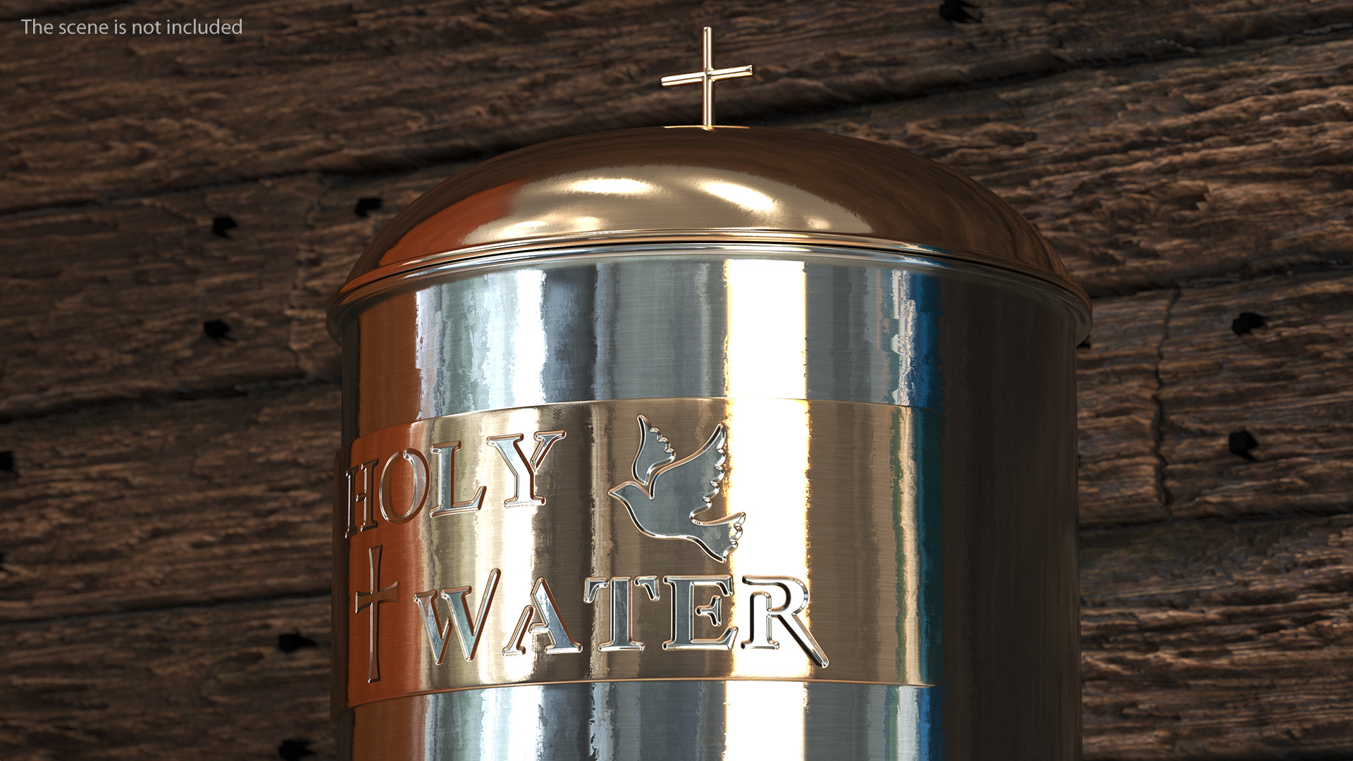 3D Holy Water Tank with Decorative Plaque model