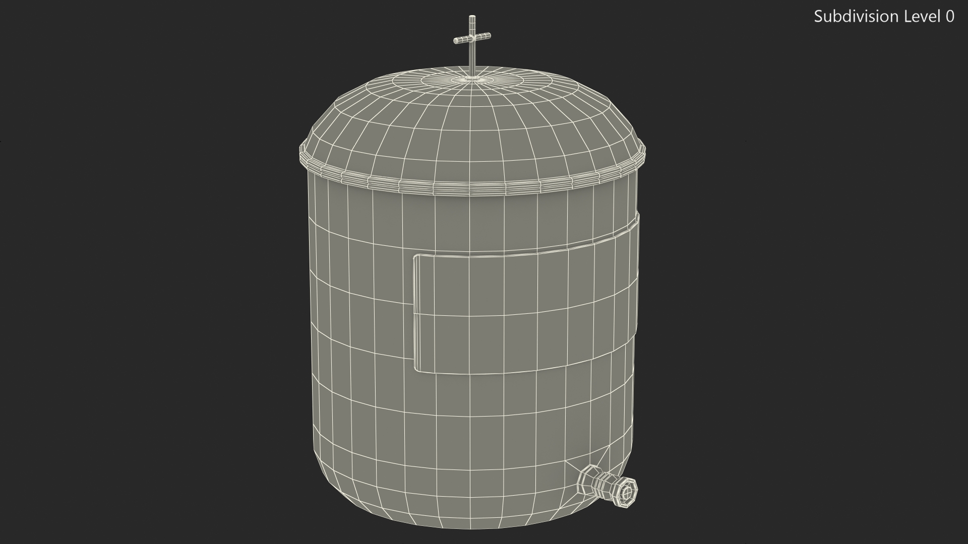 3D Holy Water Tank with Decorative Plaque model