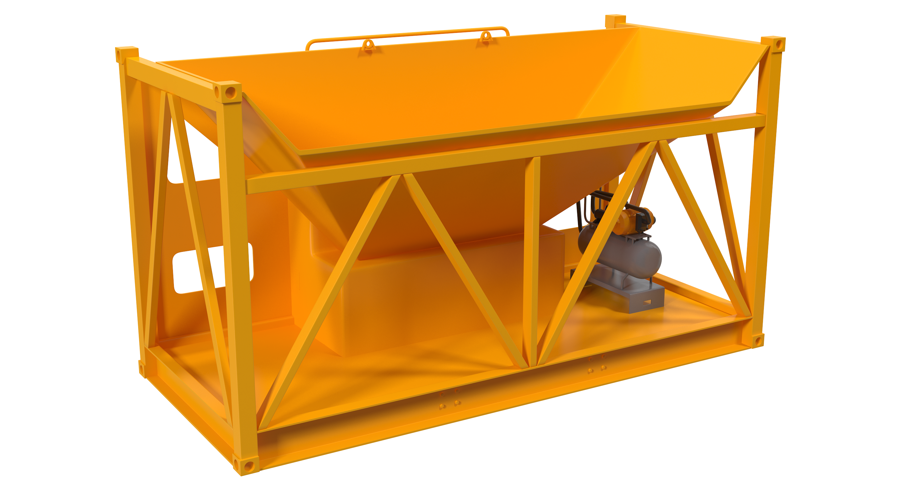 Mobile Concrete Batching Plant 3D Model, view 8