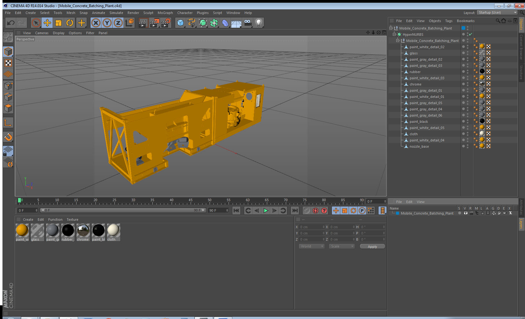 3D model Mobile Concrete Batching Plant