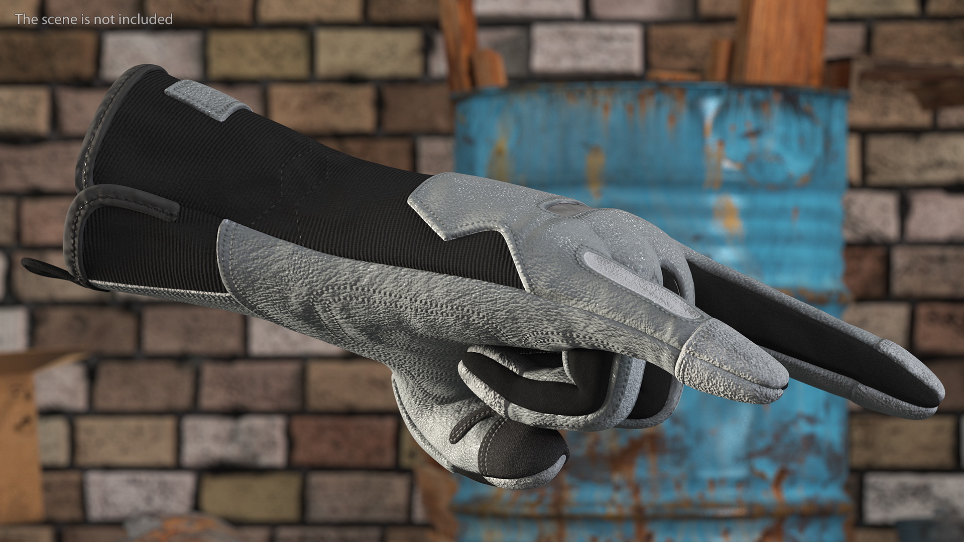 Heavy Duty Safety Gloves Sign of the Horns 3D