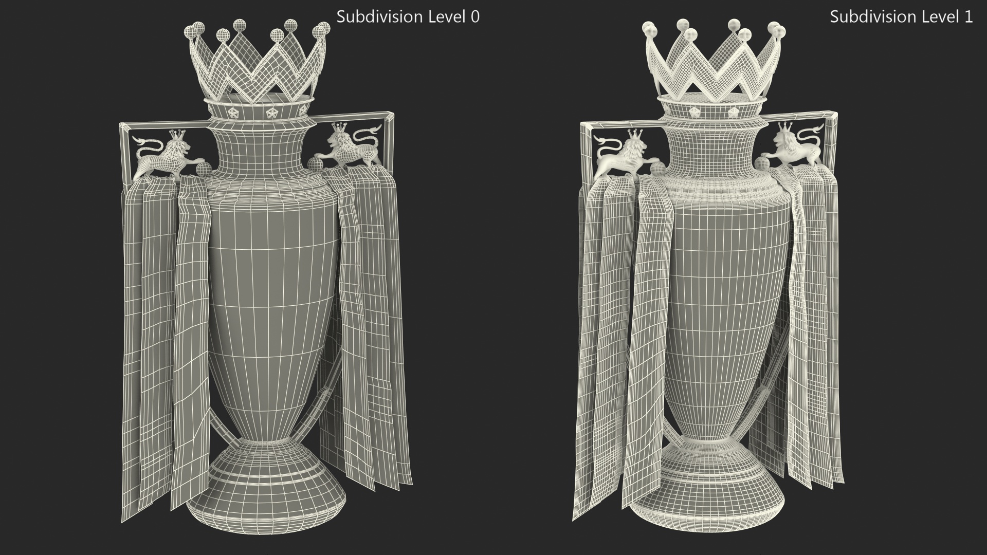 3D model Barclays Premier League Trophy
