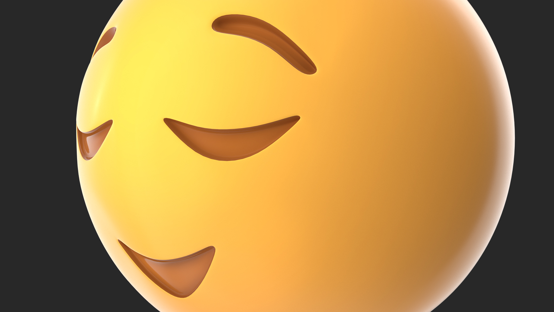 Relieved Emoji 3D model