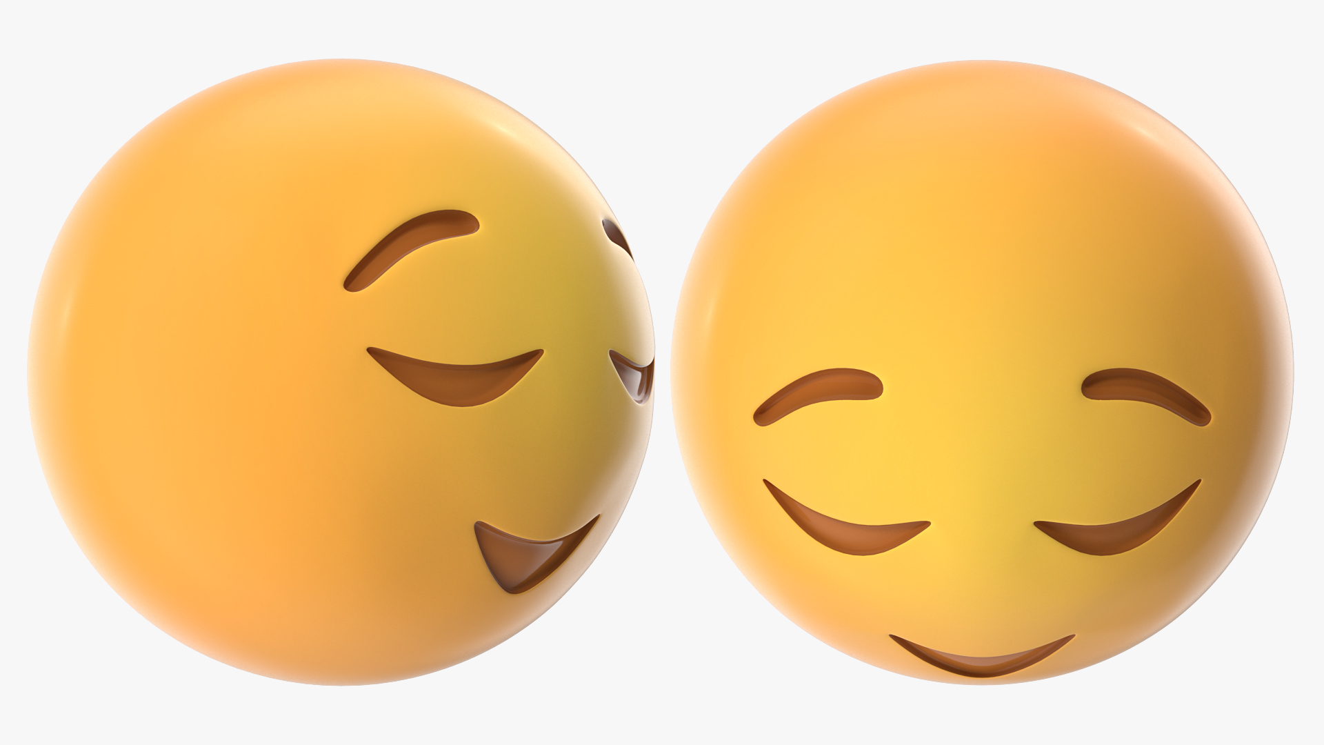 Relieved Emoji 3D model