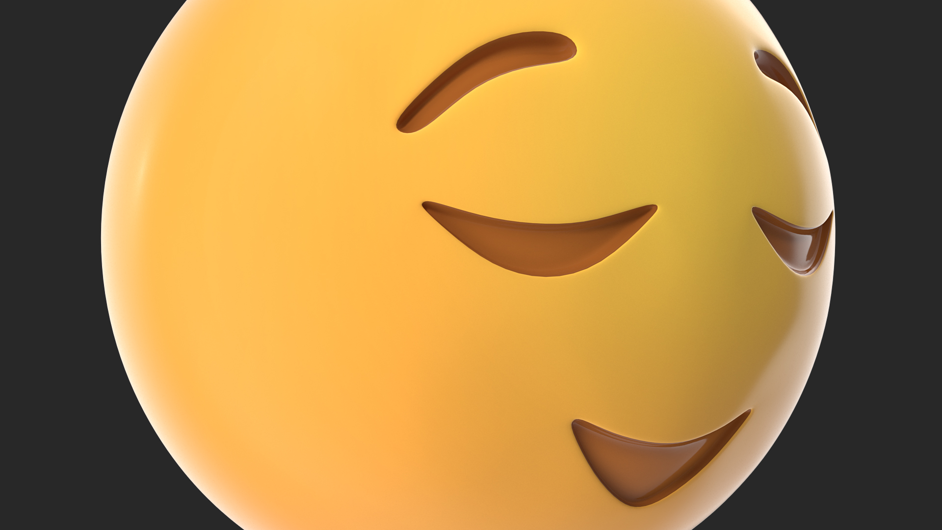 Relieved Emoji 3D model