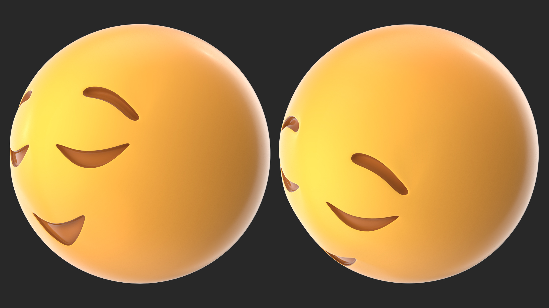 Relieved Emoji 3D model