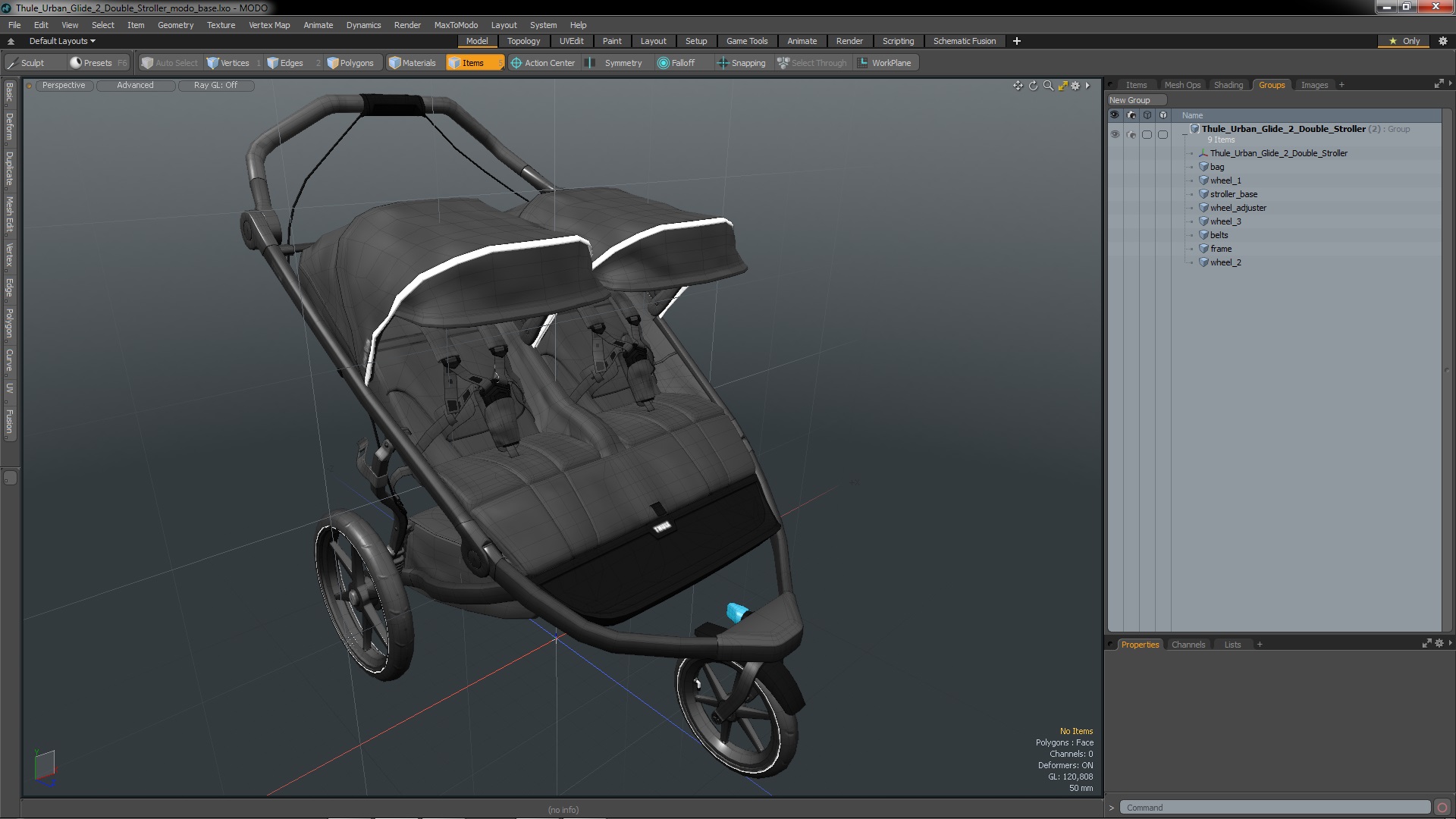 3D model Thule Urban Glide 2 Double Stroller